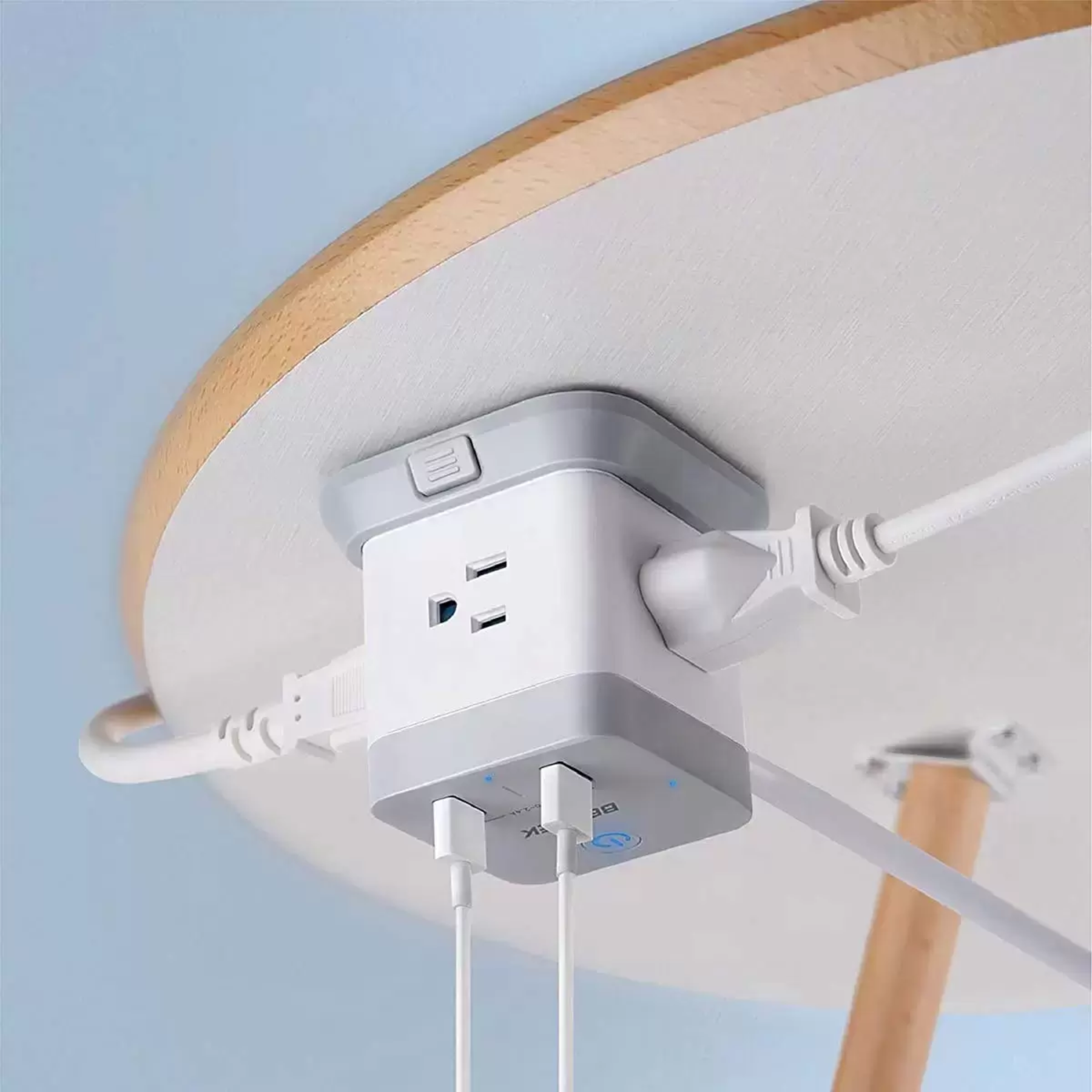 Supresor de picos bestek  con wi-fi y alimentación usb, mrj3013