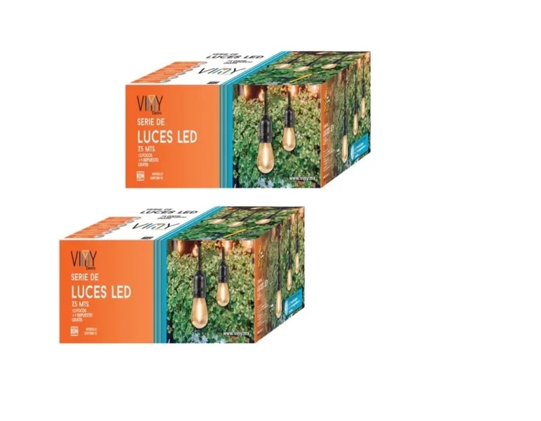 Set de 2 Series de Luces LED de 7.5 Metros y 13 Focos