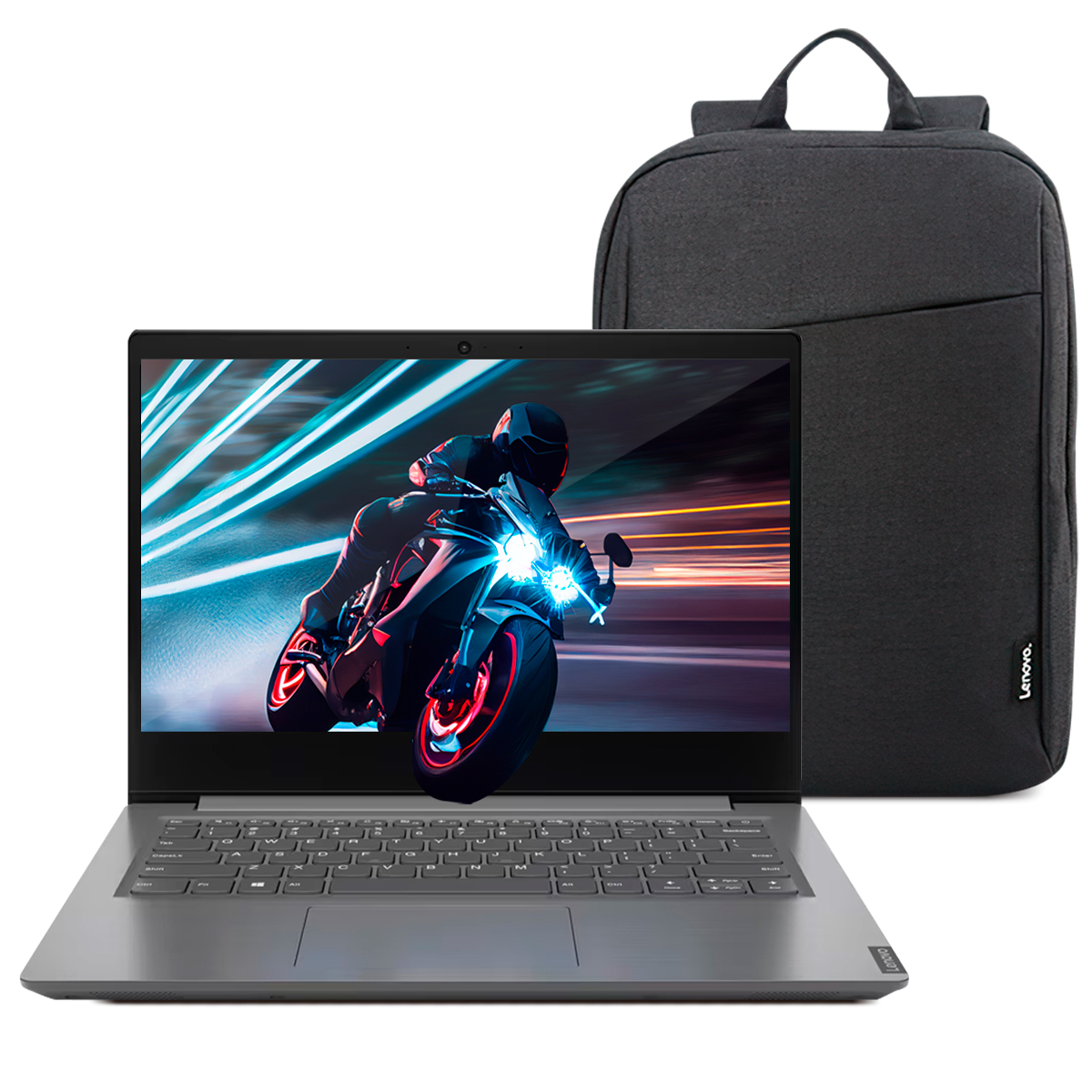 Combo Laptop Lenovo V14 ARE Amd Ryzen 5-4500U 6C 8GB 256GB s14Pulg HD W10PRO Irom Grey + Mochila