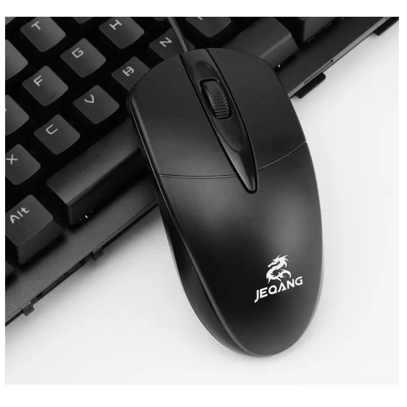 Mouse Ratón Óptico Alámbrico USB Ergonómico Para Pc Laptop (Negro).