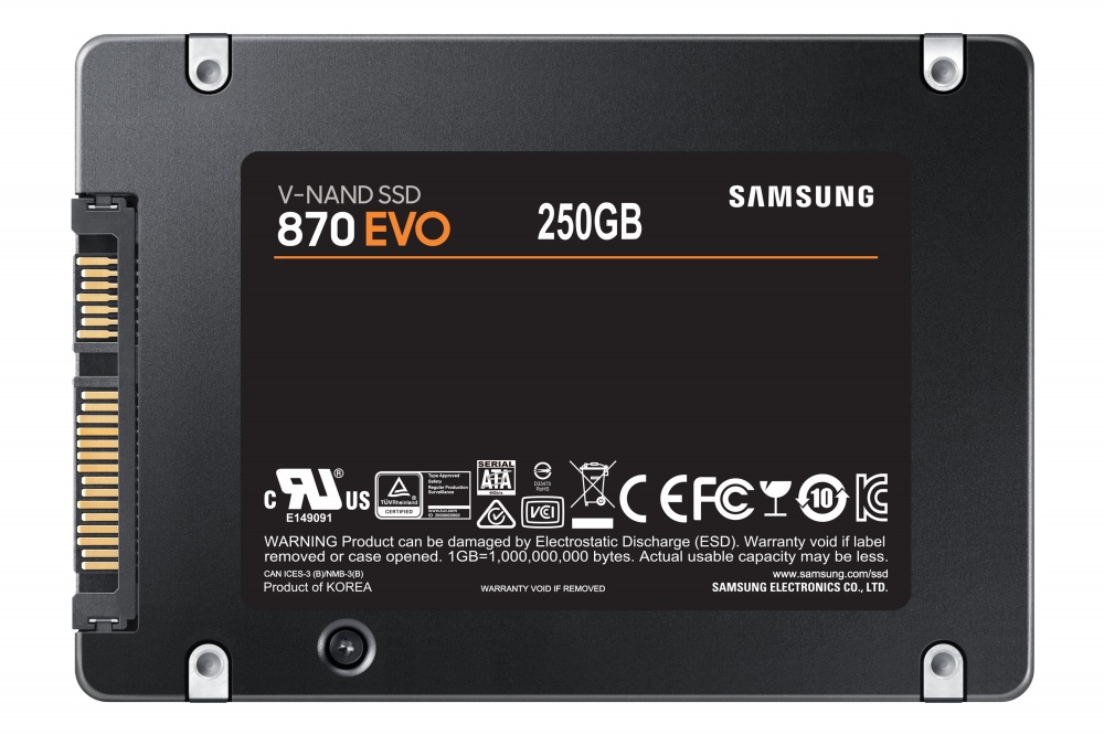 SSD Samsung 870 EVO, 250GB, SATA III, 2.5", 7mm