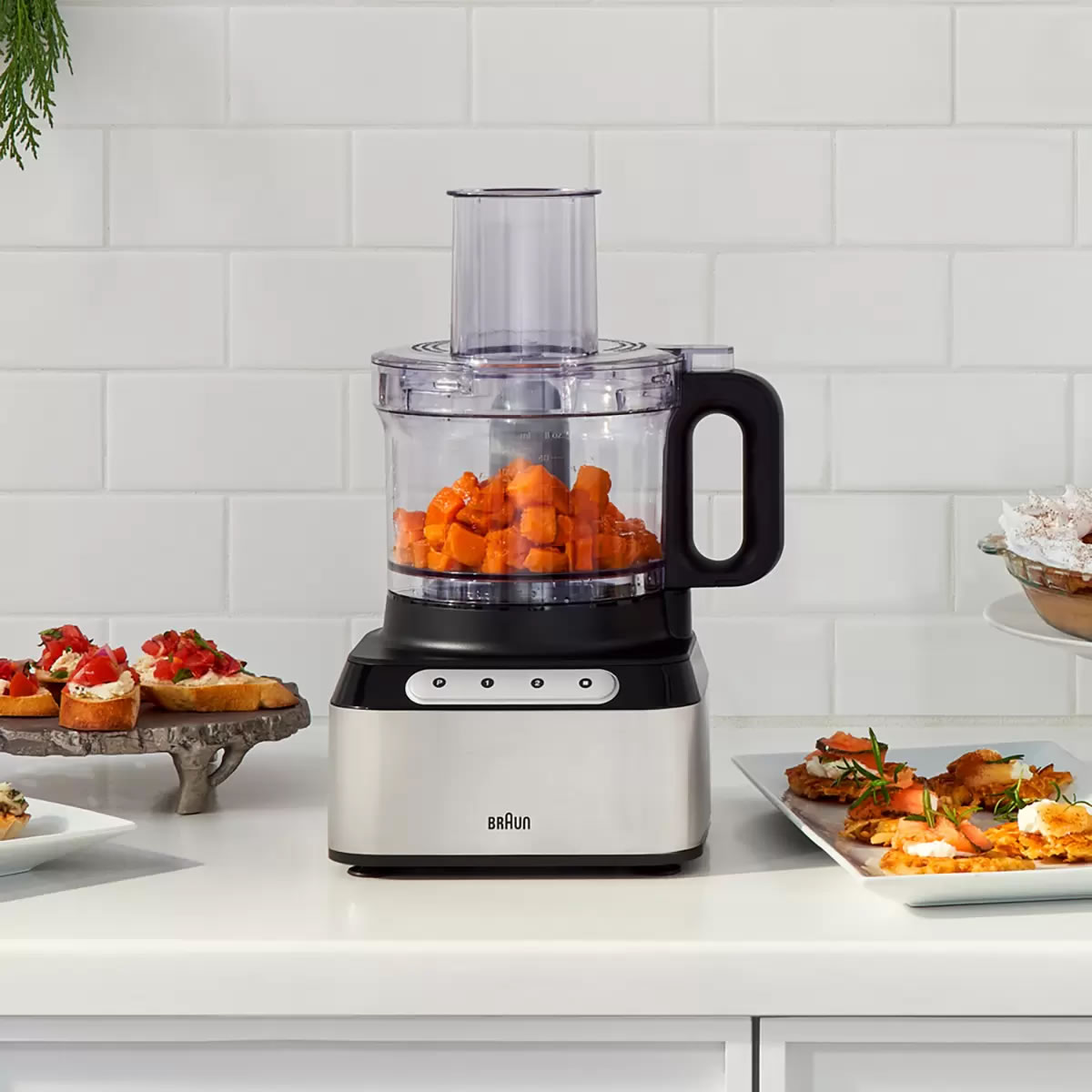 Procesador De Alimentos Braun FP3211SI 550 W 120 V 8 Tazas