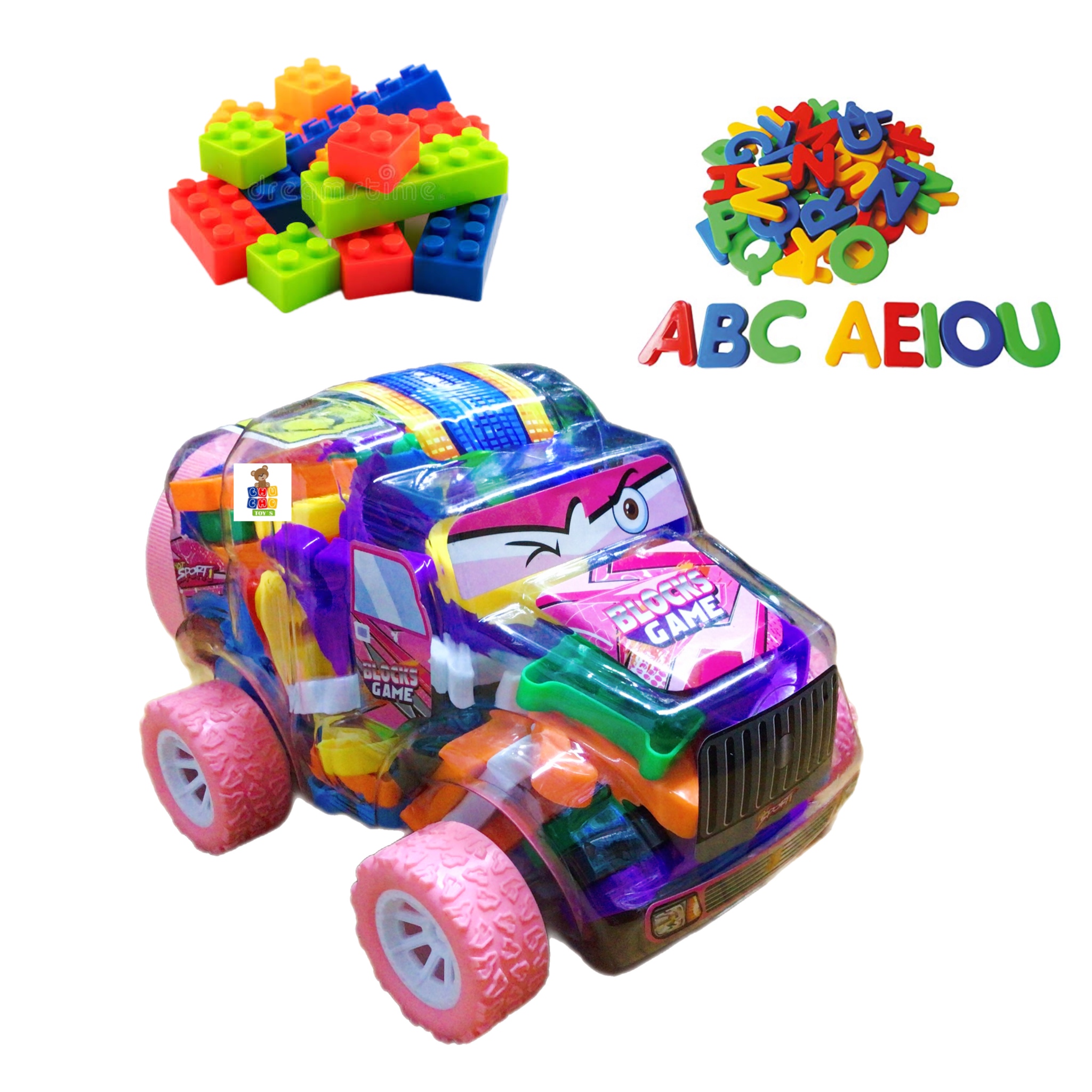 Camioneta Didáctica Con Fichas Juguete Blocks Game 80pz