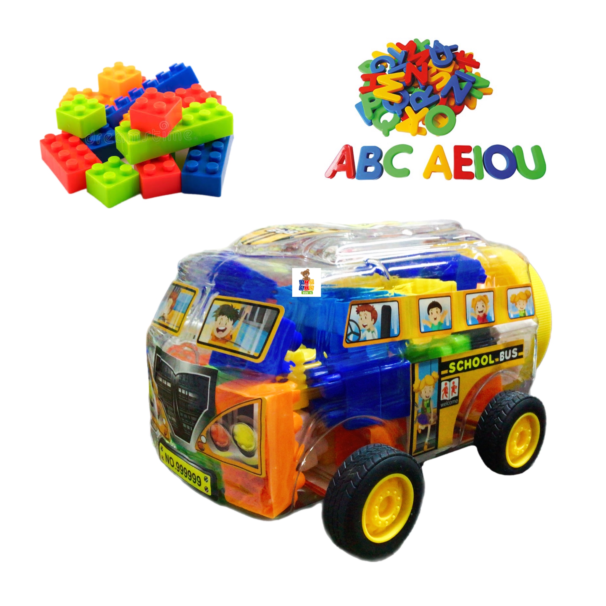 Camioneta Didáctica Con Fichas Juguete Blocks Game 80pz