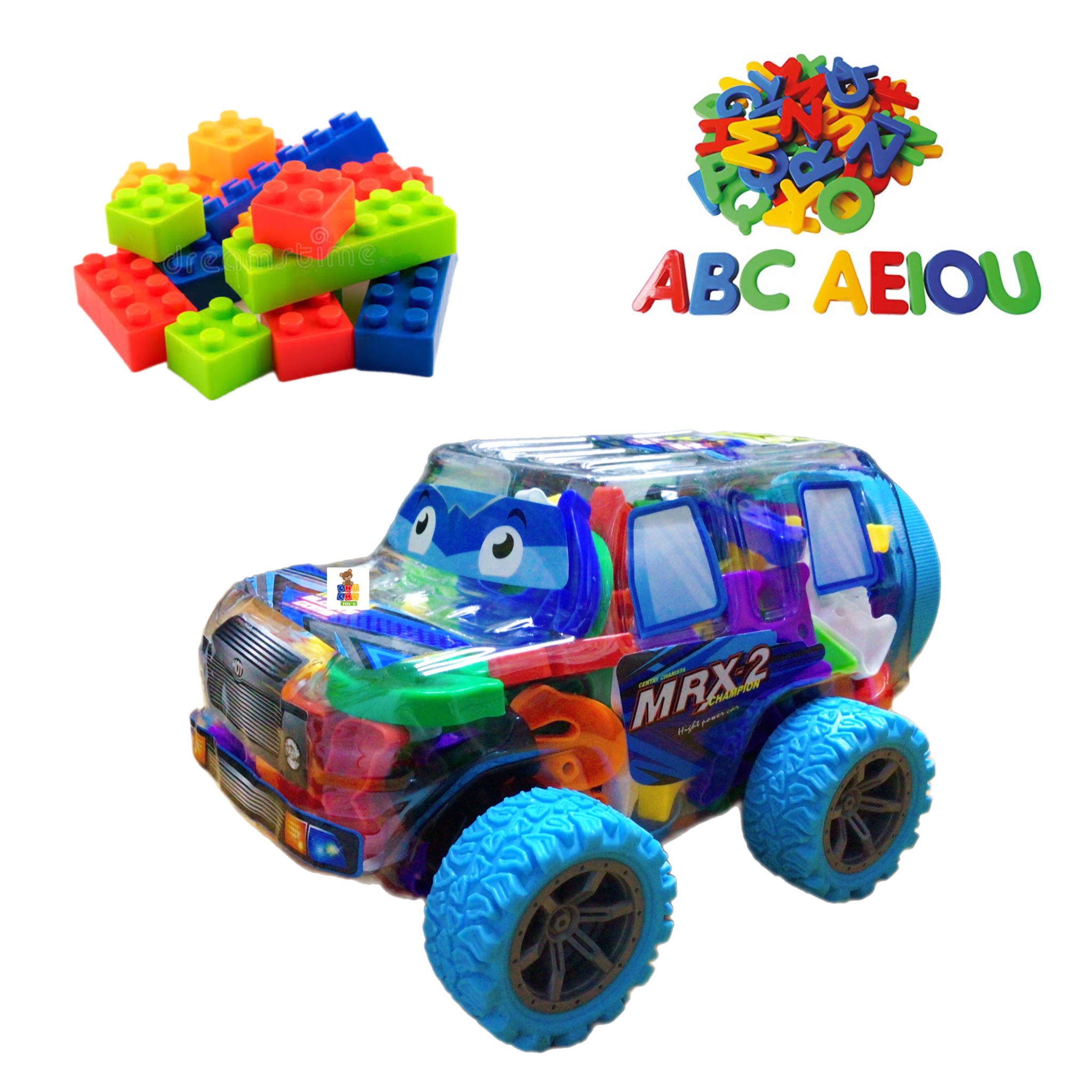 Camioneta Didáctica Con Fichas Juguete Blocks Game 100pz