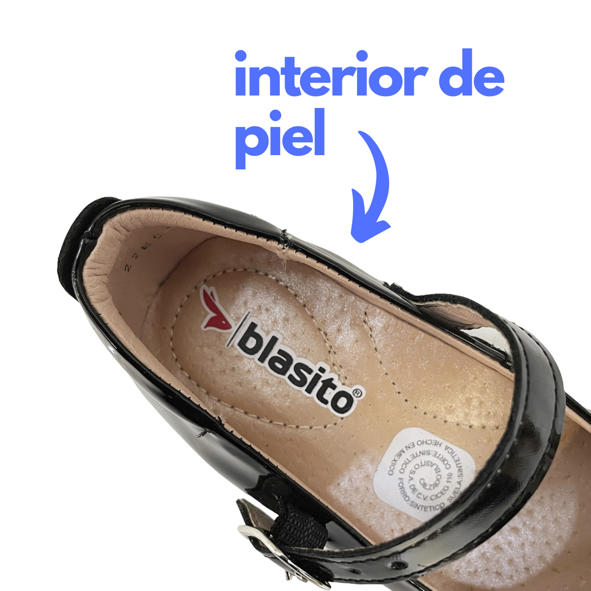Zapato Escolar Niña Blasito Charol Piel Cómodos 18 Al 21.5 
