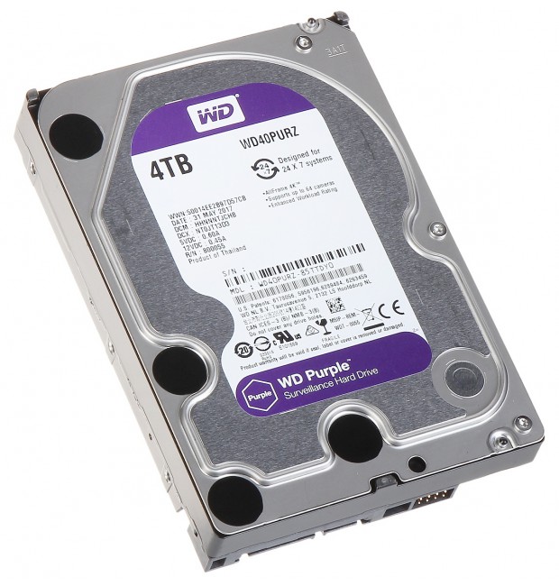 Disco Duro para Videovigilancia Western Digital WD Purple Surveillance 3.5", 4TB, SATA, 6 Gbit/s, 256MB Caché