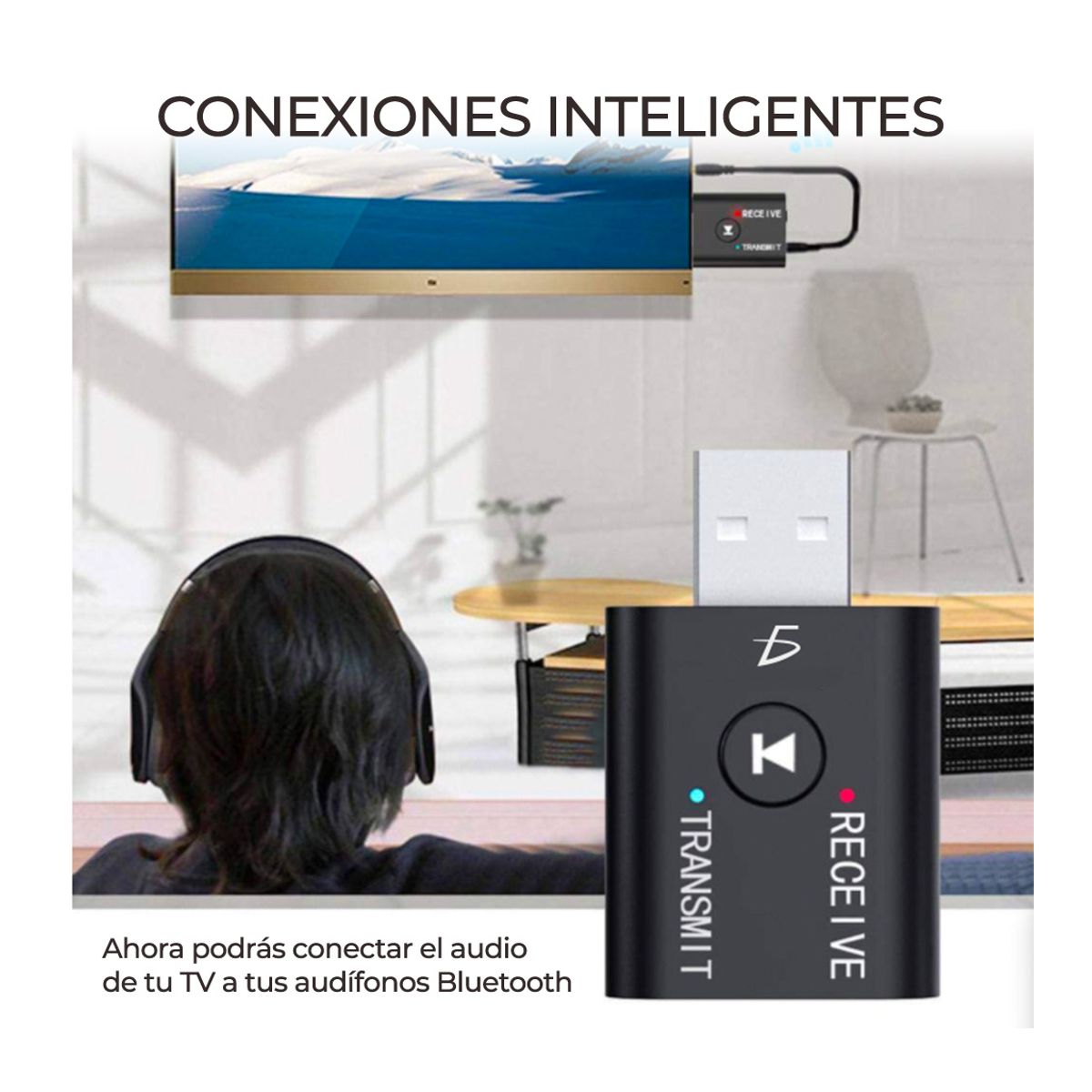 Adaptador Bluetooth USB 5.0 para PC Bt05