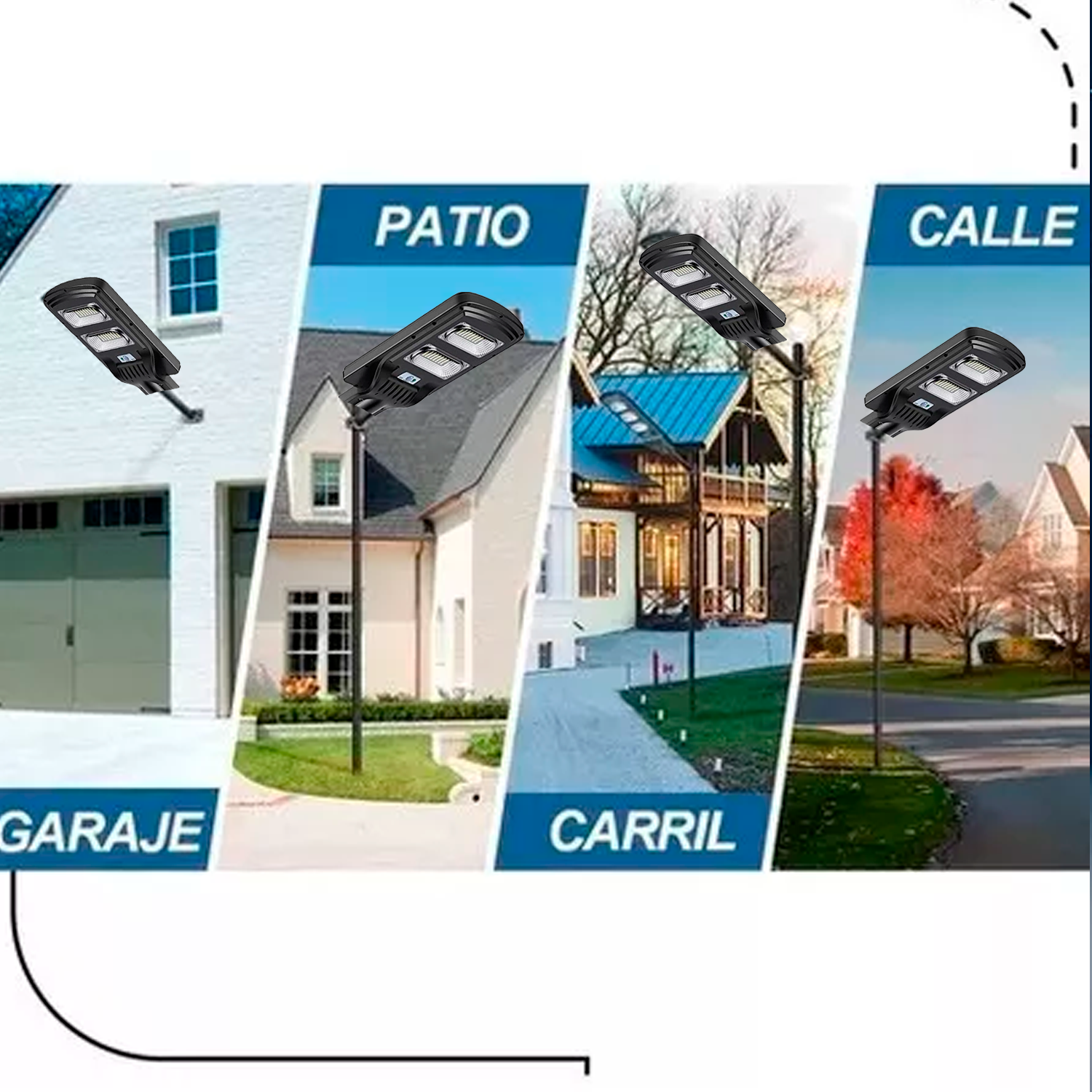 Lámpara Led panel Solar Luminaria Suburbana Alumbrado Publico 100w Impermeable