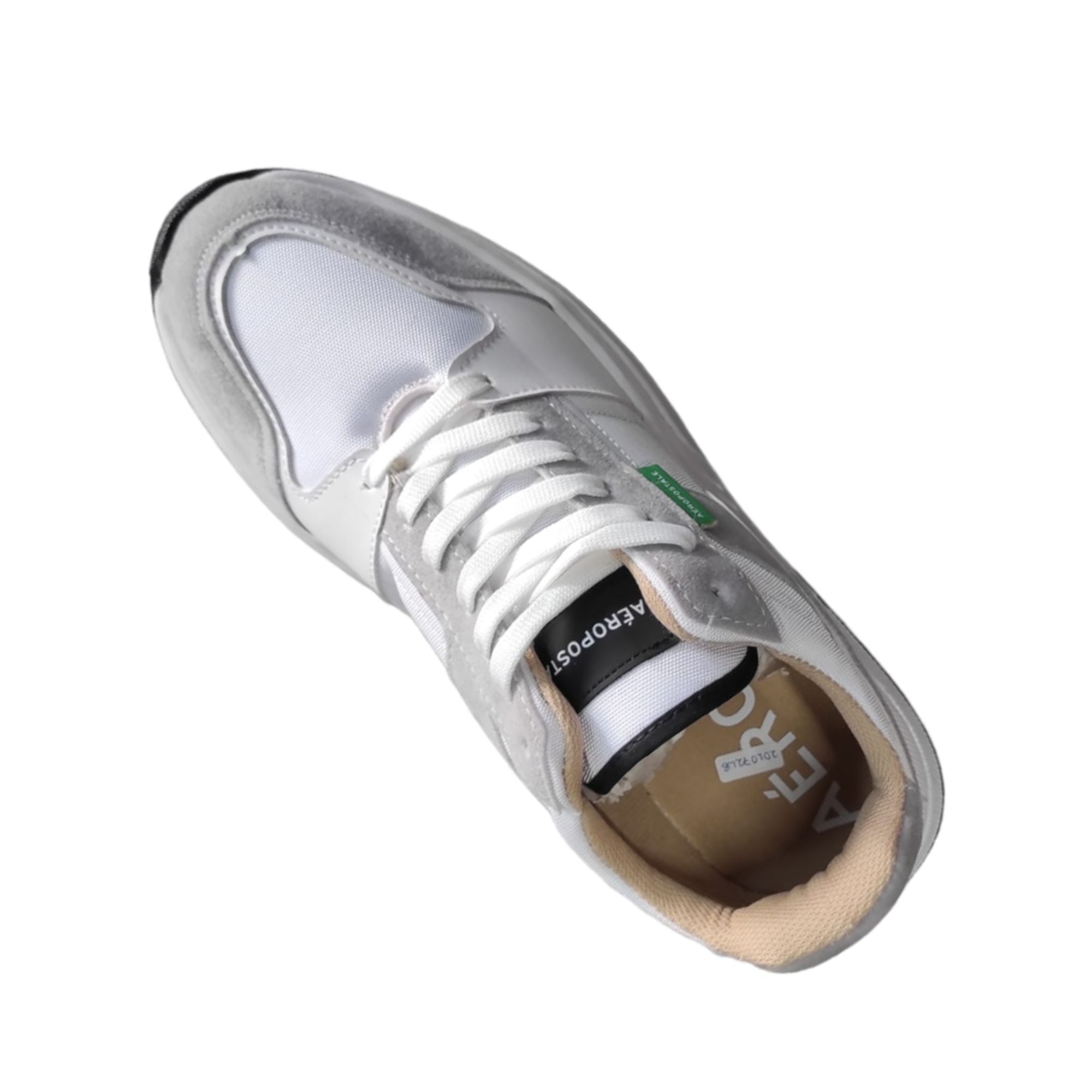 Tenis Aeropostale Deportivo Casual Leighton Blanco con Gris Hombre Originales 22201072LB