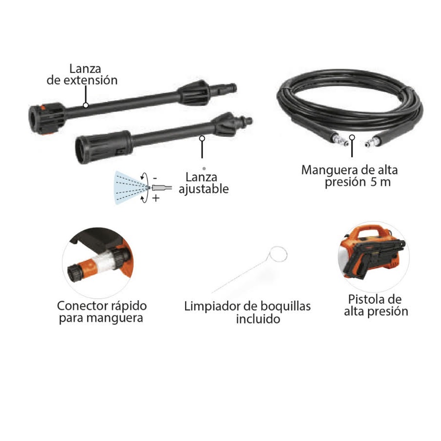 Hidrolavadora Karcher Eléctrica Compacta 1600psi lavar autos Truper incluye accesorios 