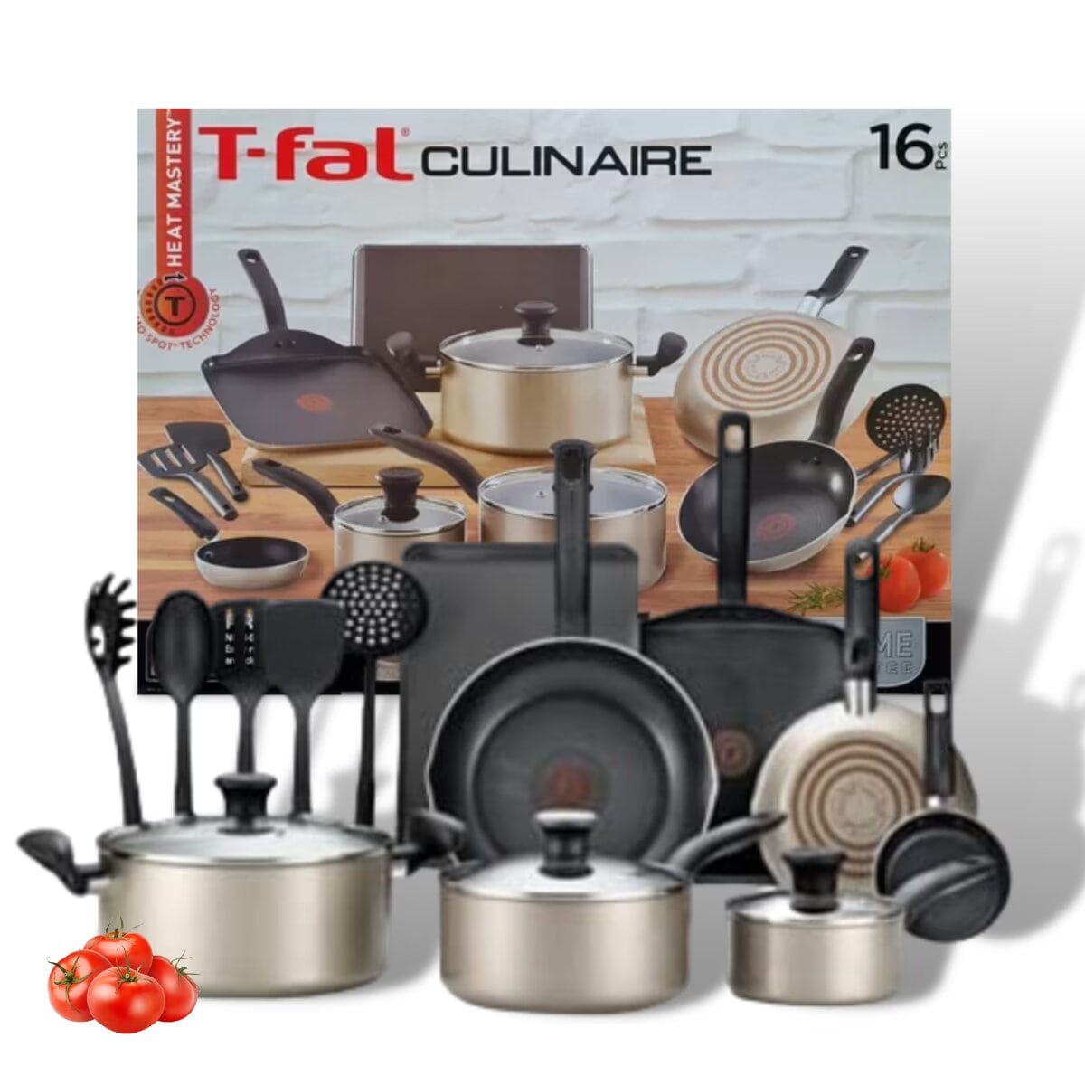 Bateria de Cocina Antiadherente 16 pzas T-fal B059SG64