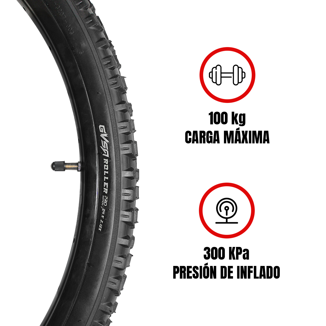 Par De Llantas Mtb Para Bicicleta Roller Montaña R24x2.125