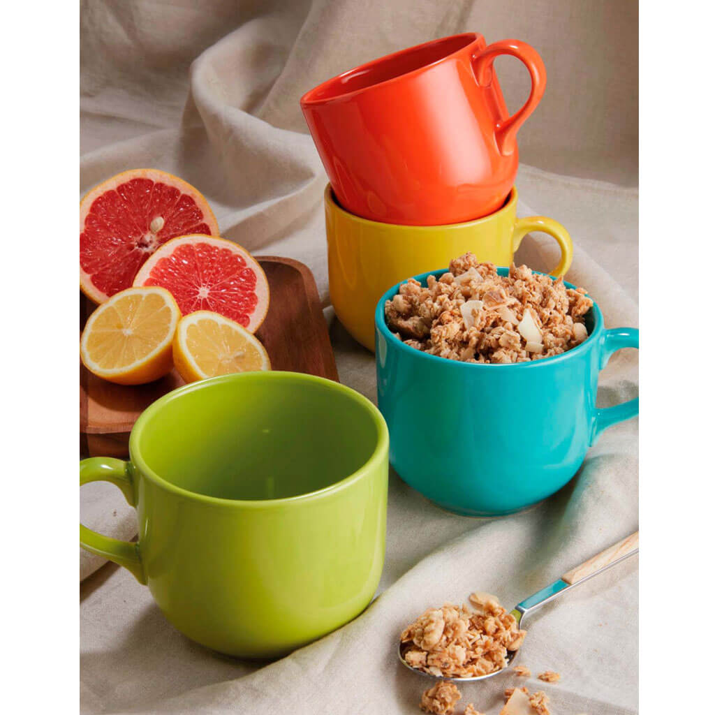 JUEGO DE 4 TAZAS CERÁMICAS JUMBO FIESTA