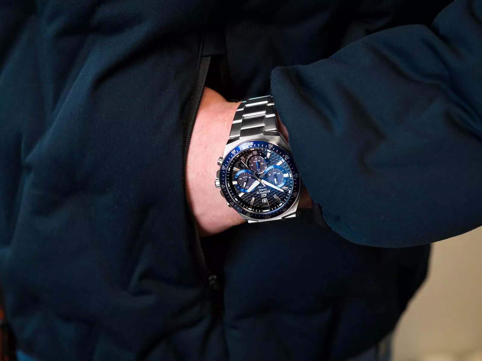 Reloj para Hombre Casio Edifice Efs-s600d-1a2 Solar Acero inoxidable cristal de Zafiro