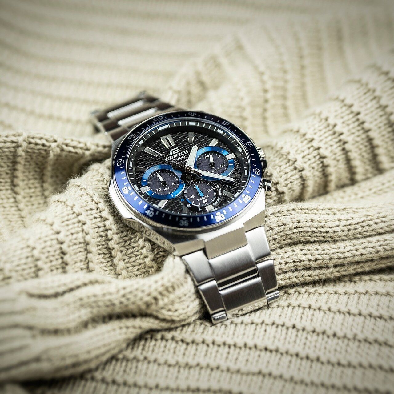 Reloj para Hombre Casio Edifice Efs-s600d-1a2 Solar Acero inoxidable cristal de Zafiro