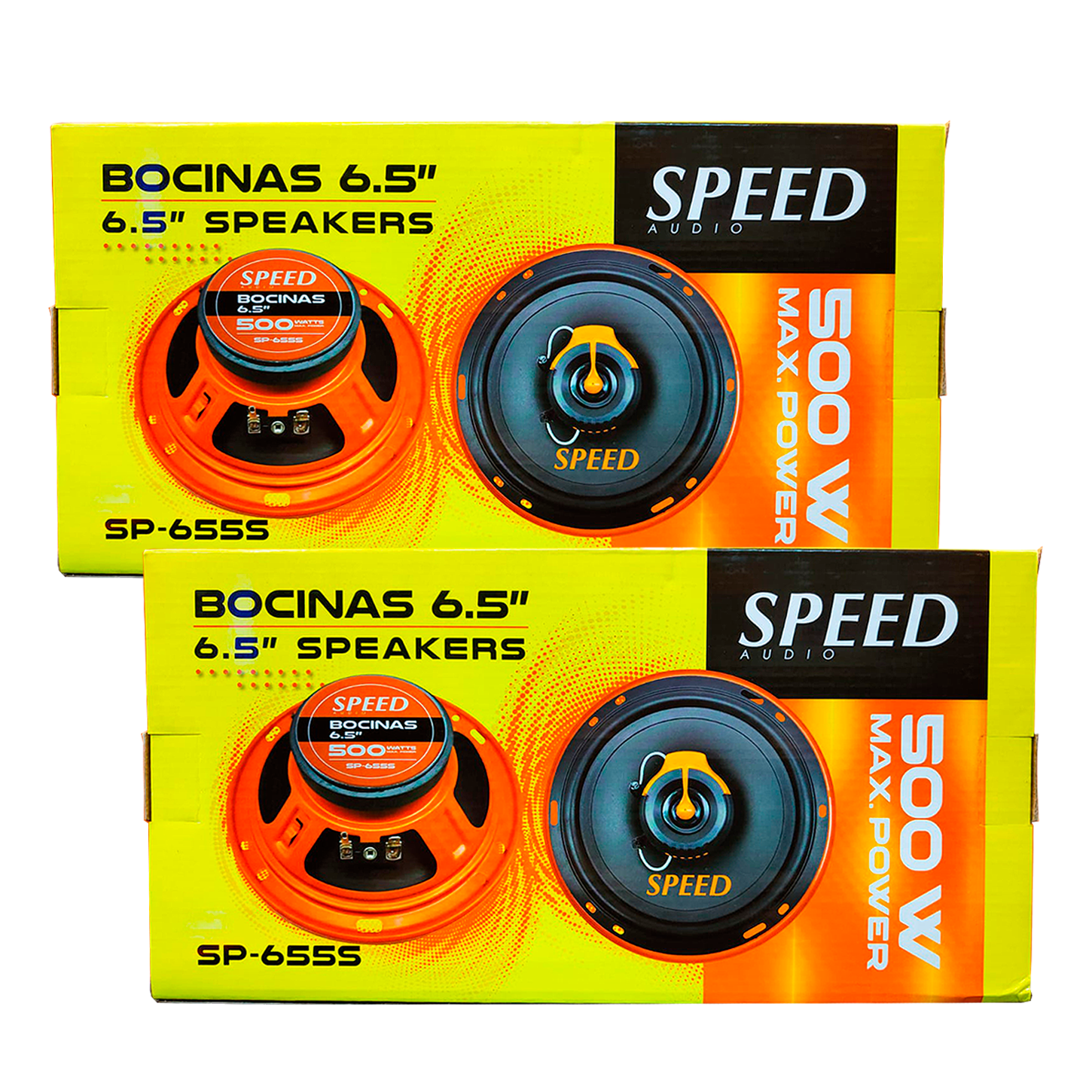 Paq. De Bocinas Speed Sin Rejilla  De 6.5 Pulg  500w (4pzs)
