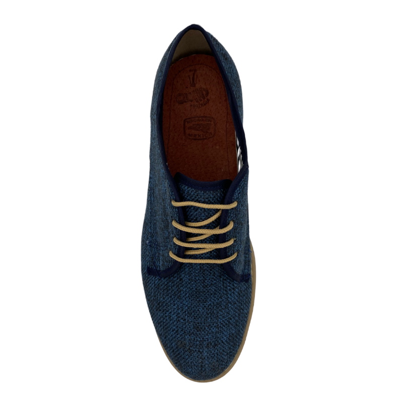 Zapato Casual Hombre Oficina QUIN Footwear Azul Textil Lino