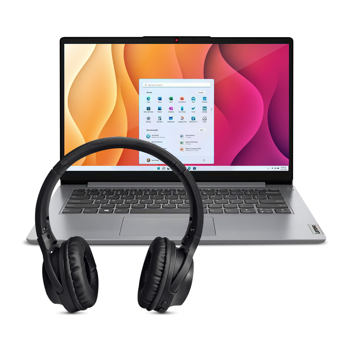 Combo Laptop Lenovo Ideadpad 1 14IGL7 Intel Pentium Silver-N5030 4GB 128GB emmc 14Pulg HD W11H Cloud Grey + Audìfonos