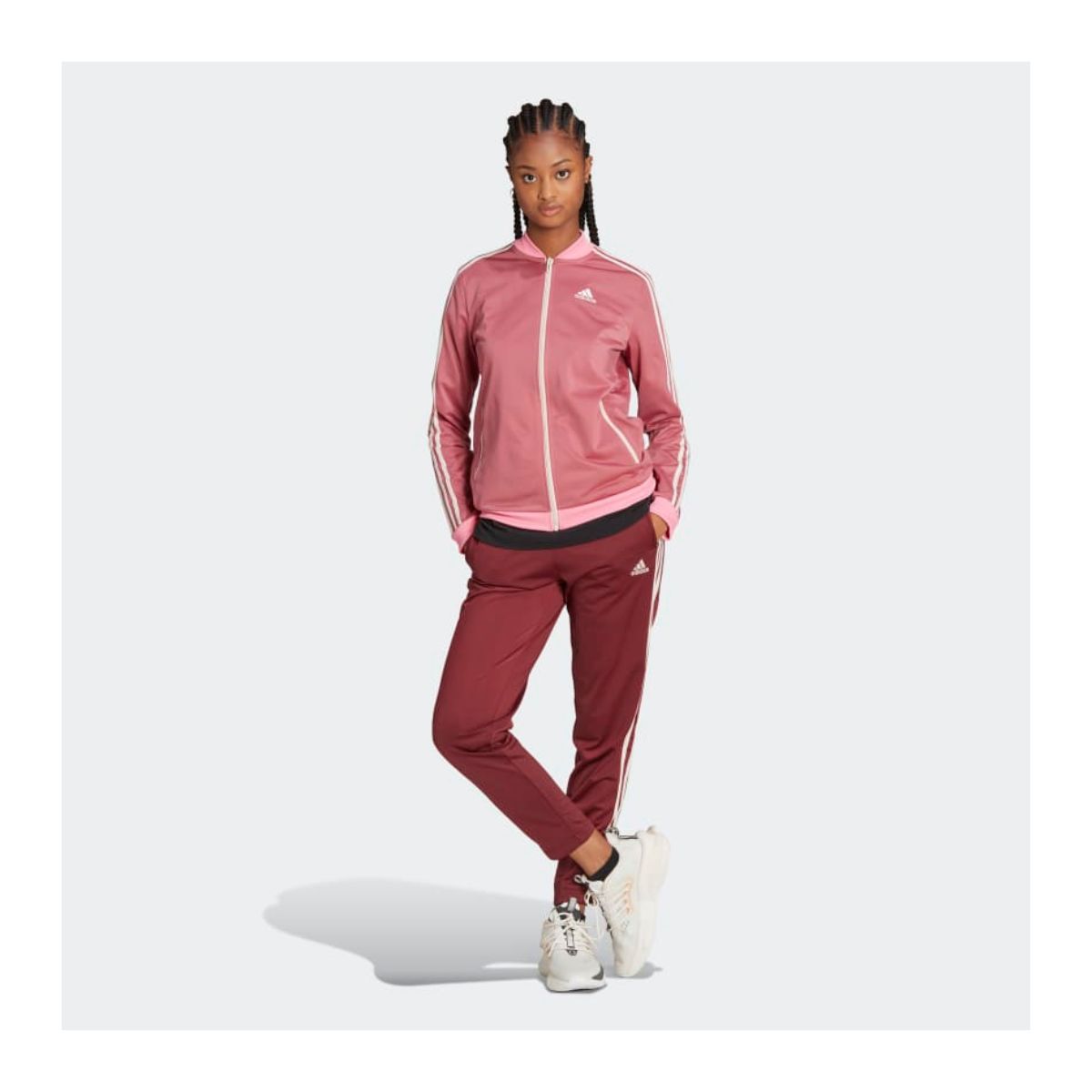Conjunto Deportivo Adidas Essentials Franjas Para Mujer HR4910