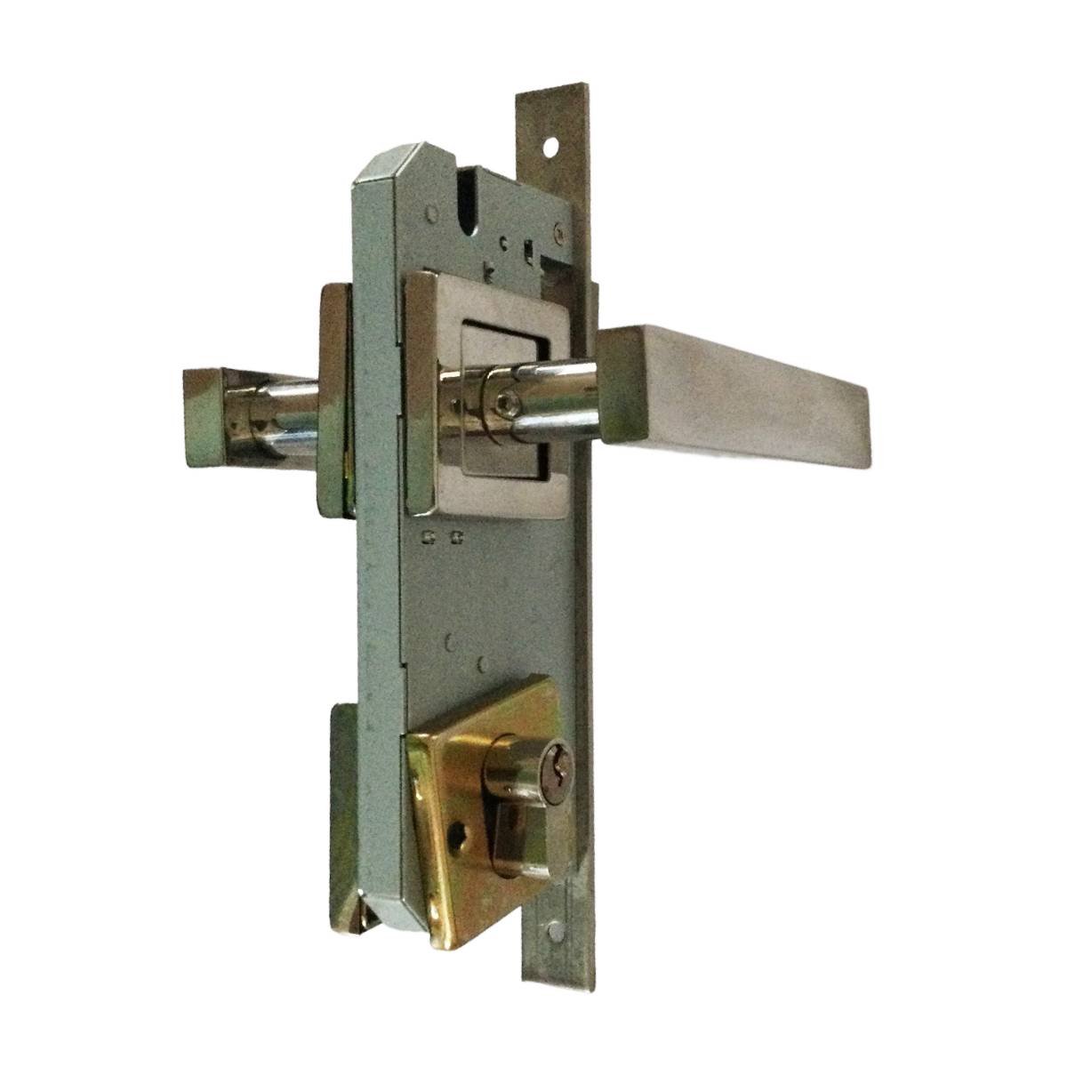 Cerradura Residencial Cuadrada Con Manija Acero Inox Soprano