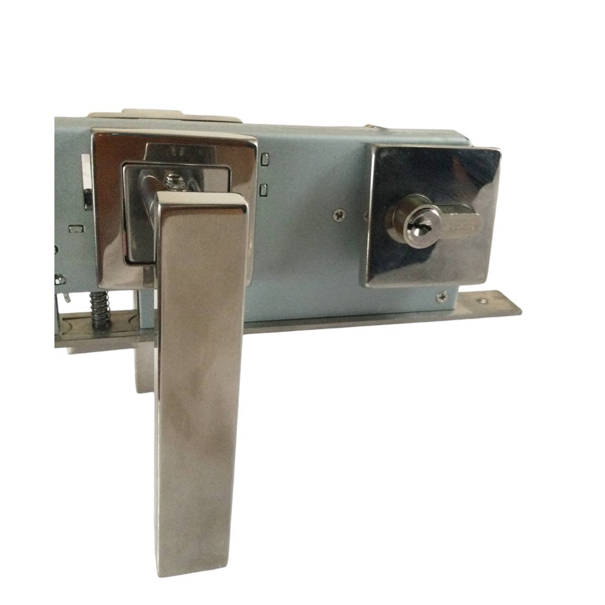 Cerradura Residencial Cuadrada Con Manija Acero Inox Soprano
