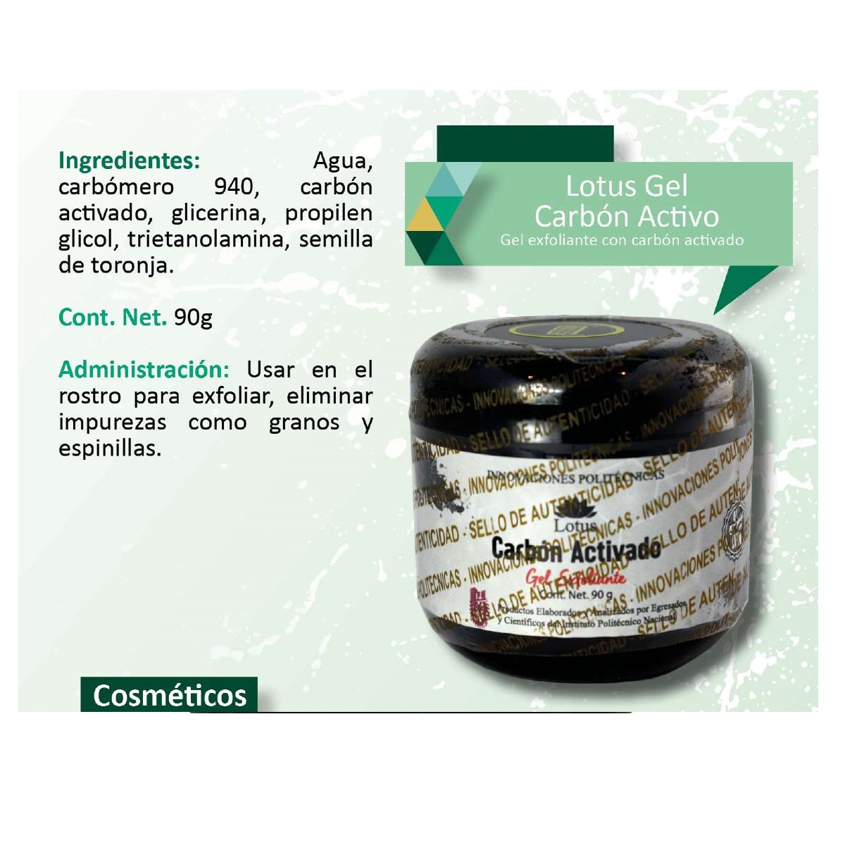 Lotus Carbón Activo Gel exfoliante