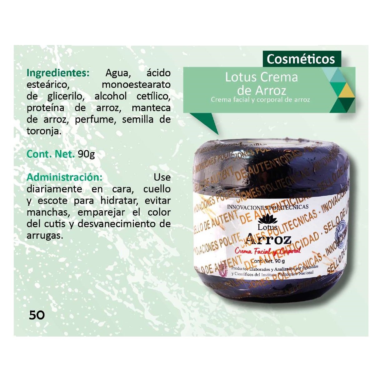 Lotus Arroz Crema facial y corporal