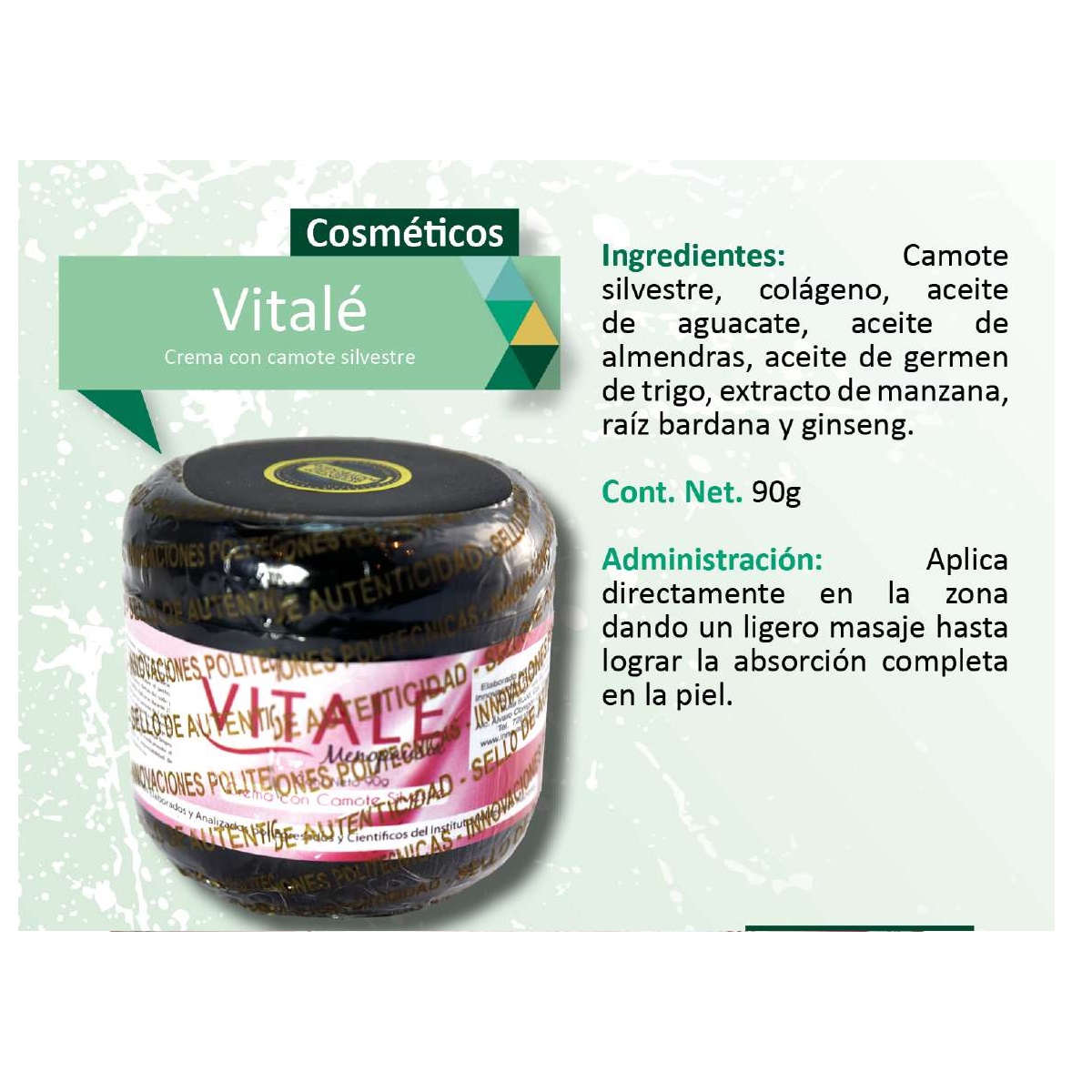 VITALE Crema con camote silvestre