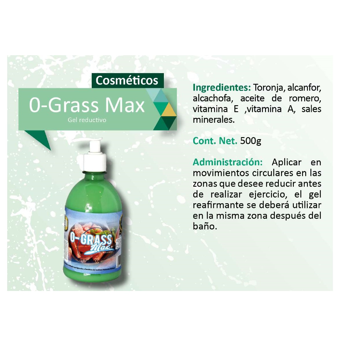 0-GRASS MAX Gel con extracto de toronja