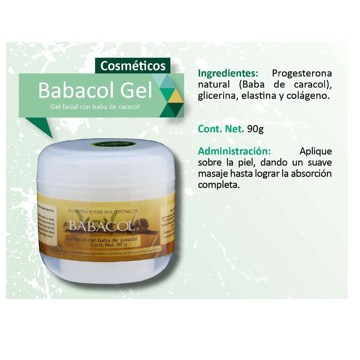 BABACOL GEL Gel facial con baba de caracol