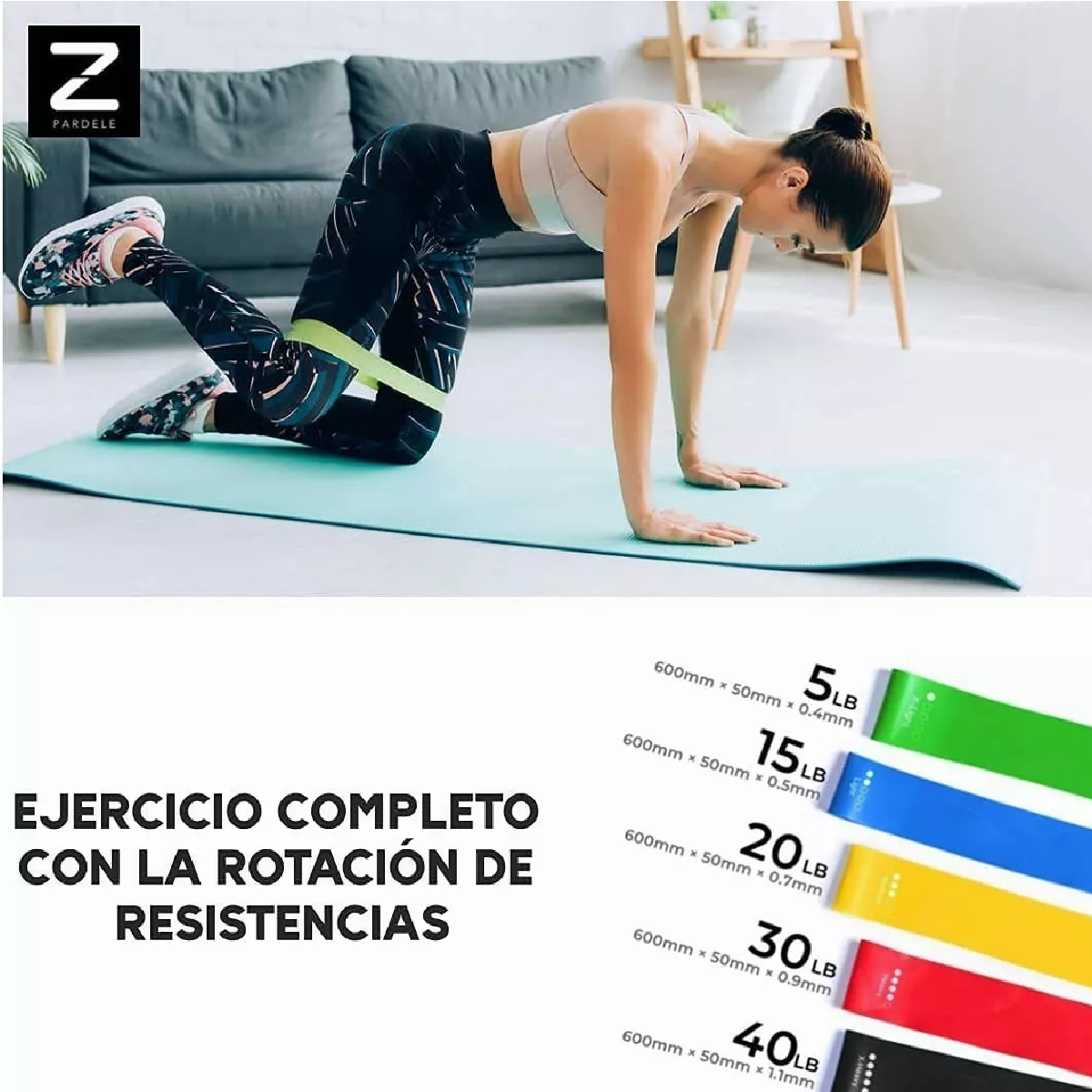 Kit Ligas De Resistencia Banda De Resistencia Ejercicio Yoga 5 Niveles