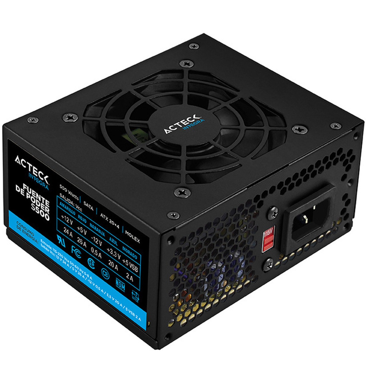 Fuente de Poder para PC 500W ACTECK SFX FS500 Micro ATX Negro