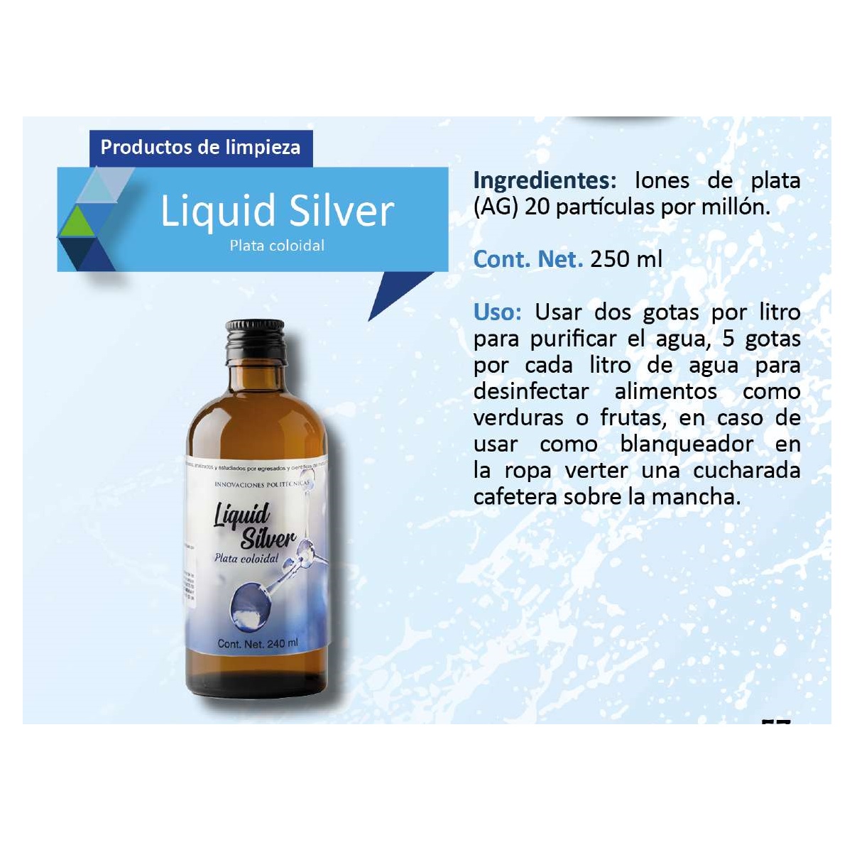 LIQUID SILVER Plata coloidal