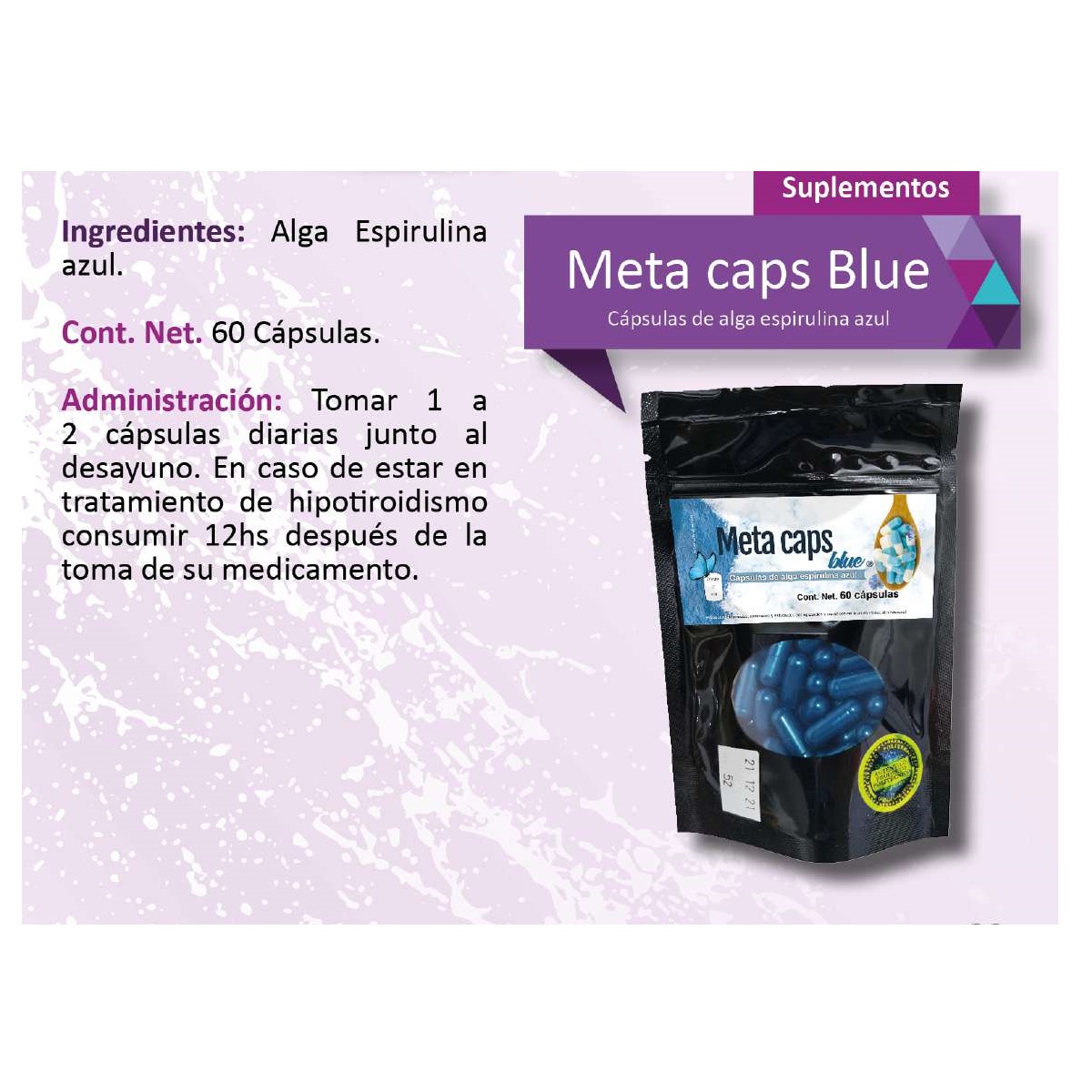META CAPS BLUE Cápsulas con alga espirulina azul