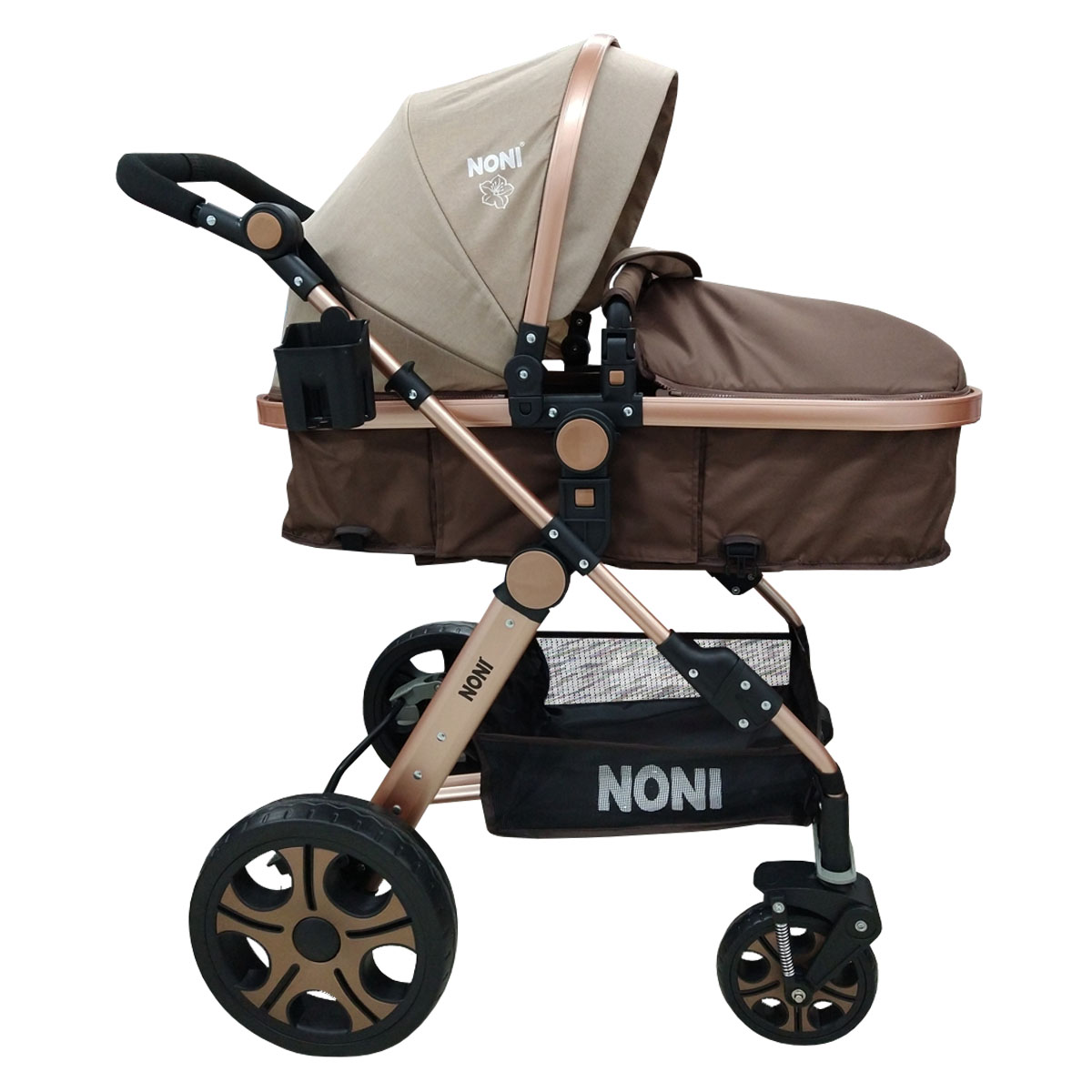Carriola Angelin Sistema de Viaje 3 en 1 con Portabebe 999-C Cafe