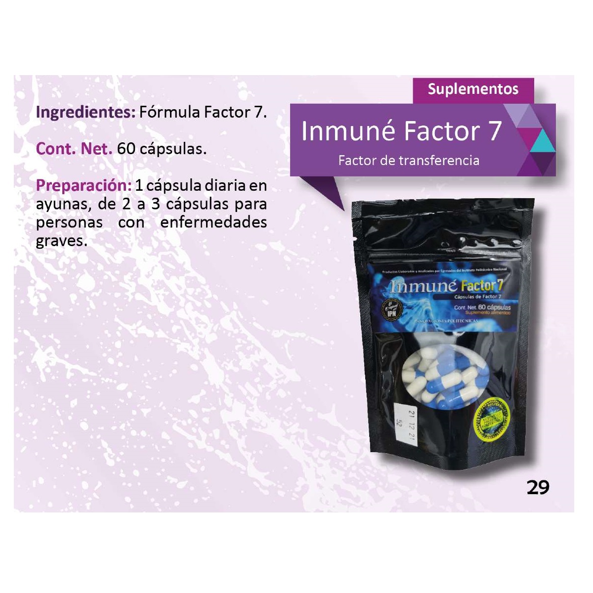 Factor De Transferencia IPN Inmuné Factor 7 (60 cápsulas)