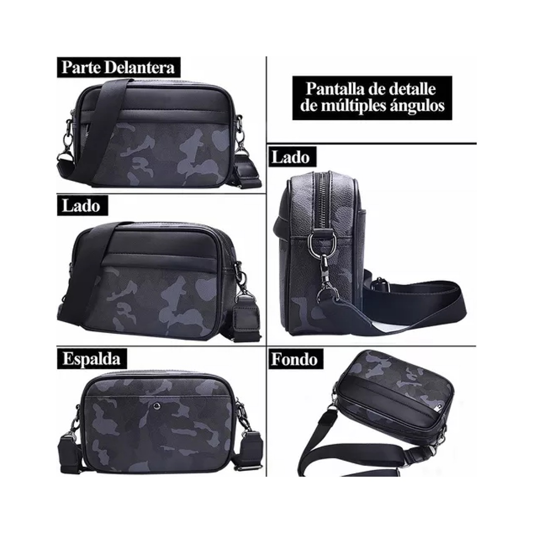 Moda Mariconera Bandolera Cuero Los Hombres Crossbody Bolso