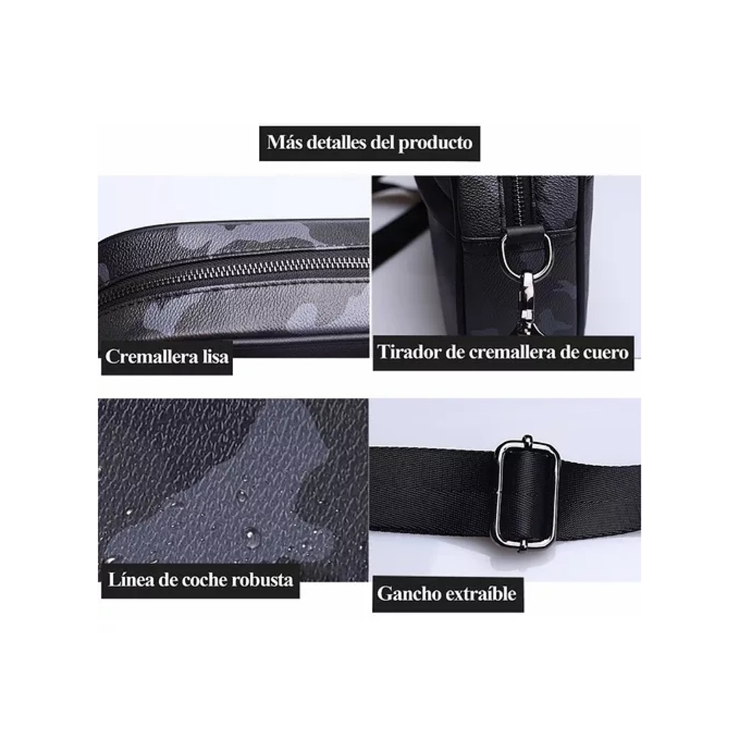 Moda Mariconera Bandolera Cuero Los Hombres Crossbody Bolso