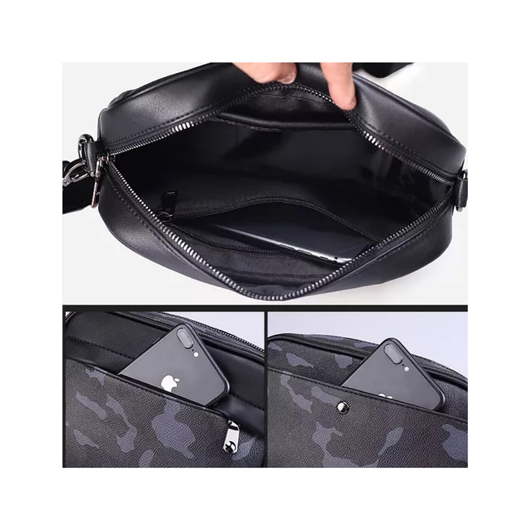 Moda Mariconera Bandolera Cuero Los Hombres Crossbody Bolso