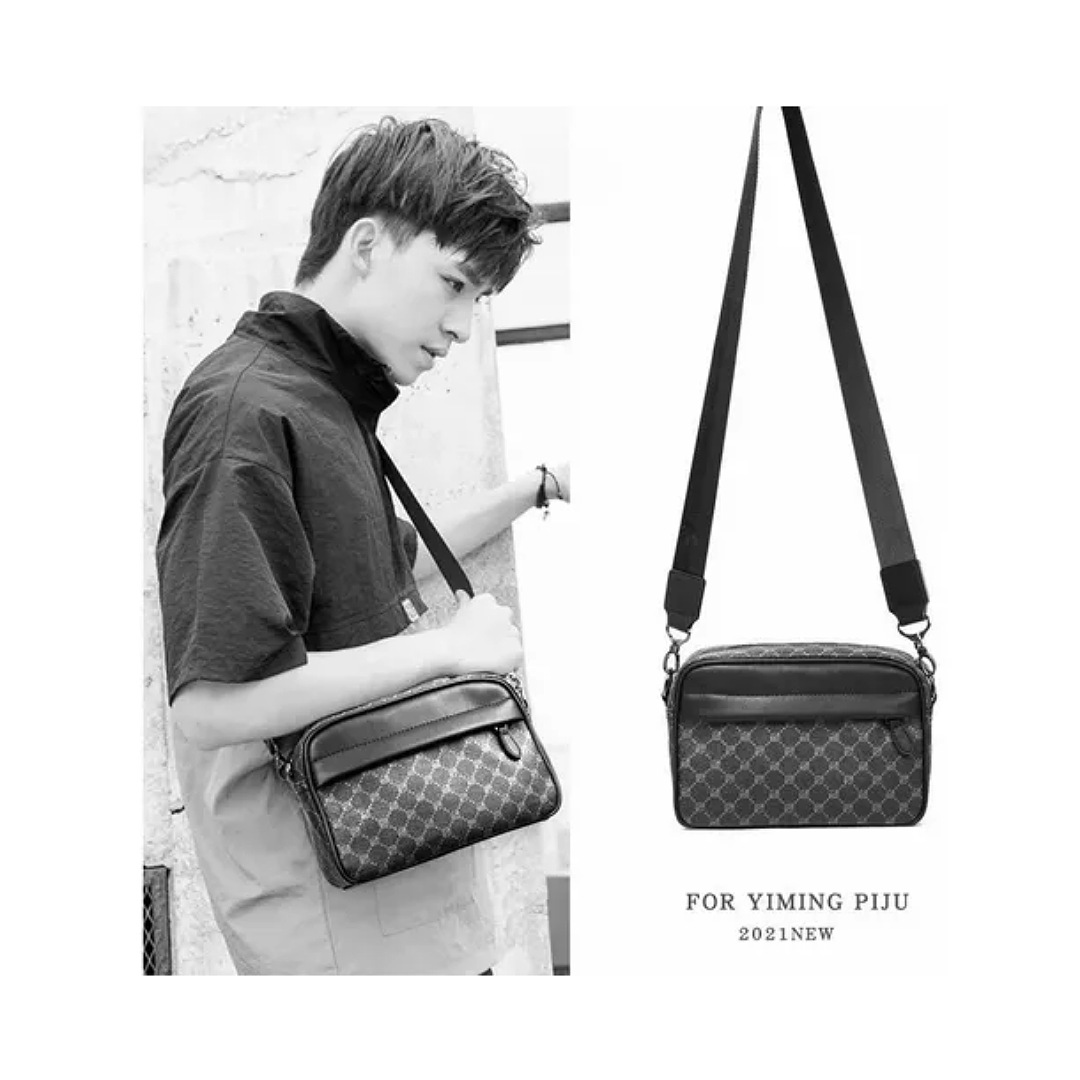 Moda Mariconera Bandolera Cuero Los Hombres Crossbody Bolso