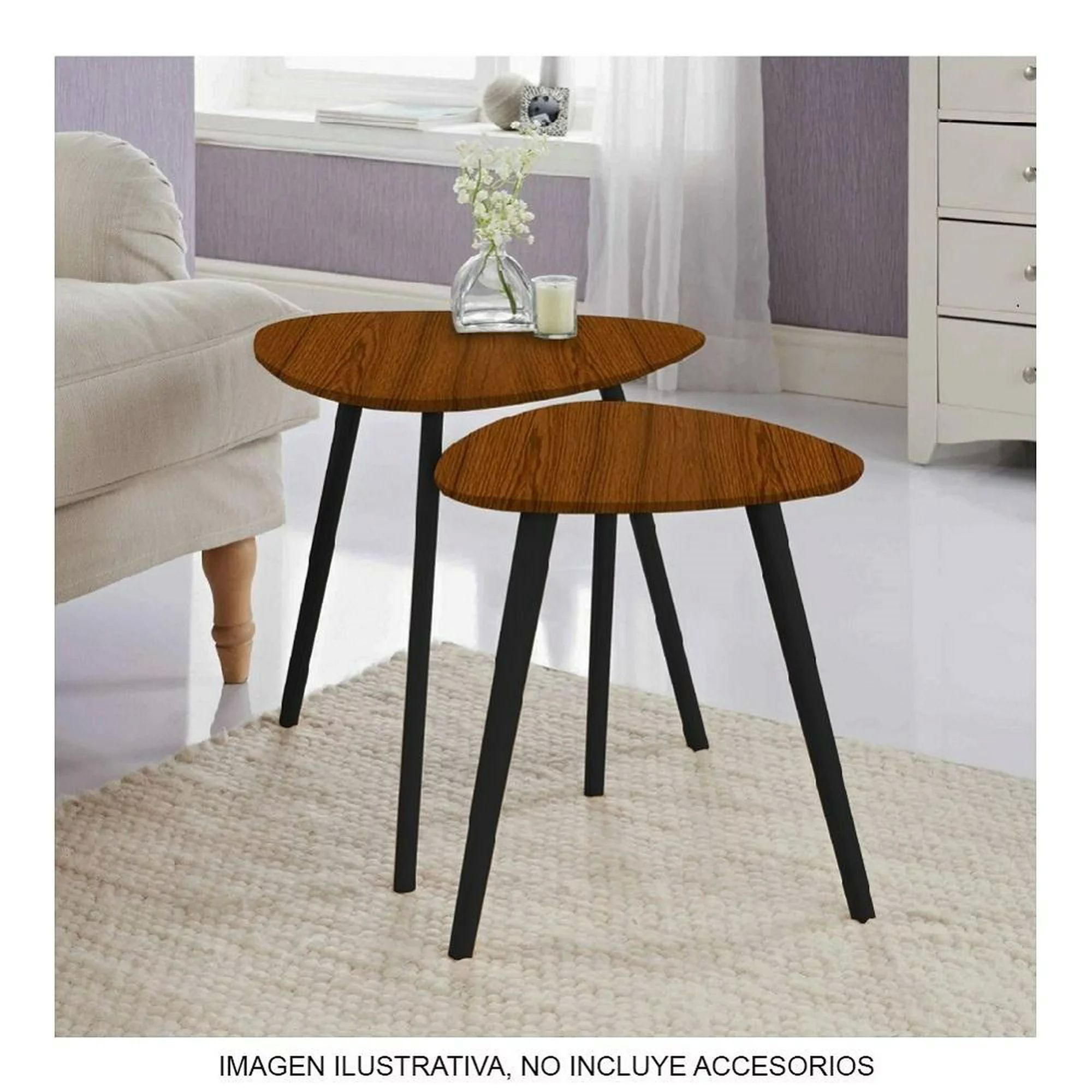 Set 2 mesas de centro HomeTrends Cafés comedor