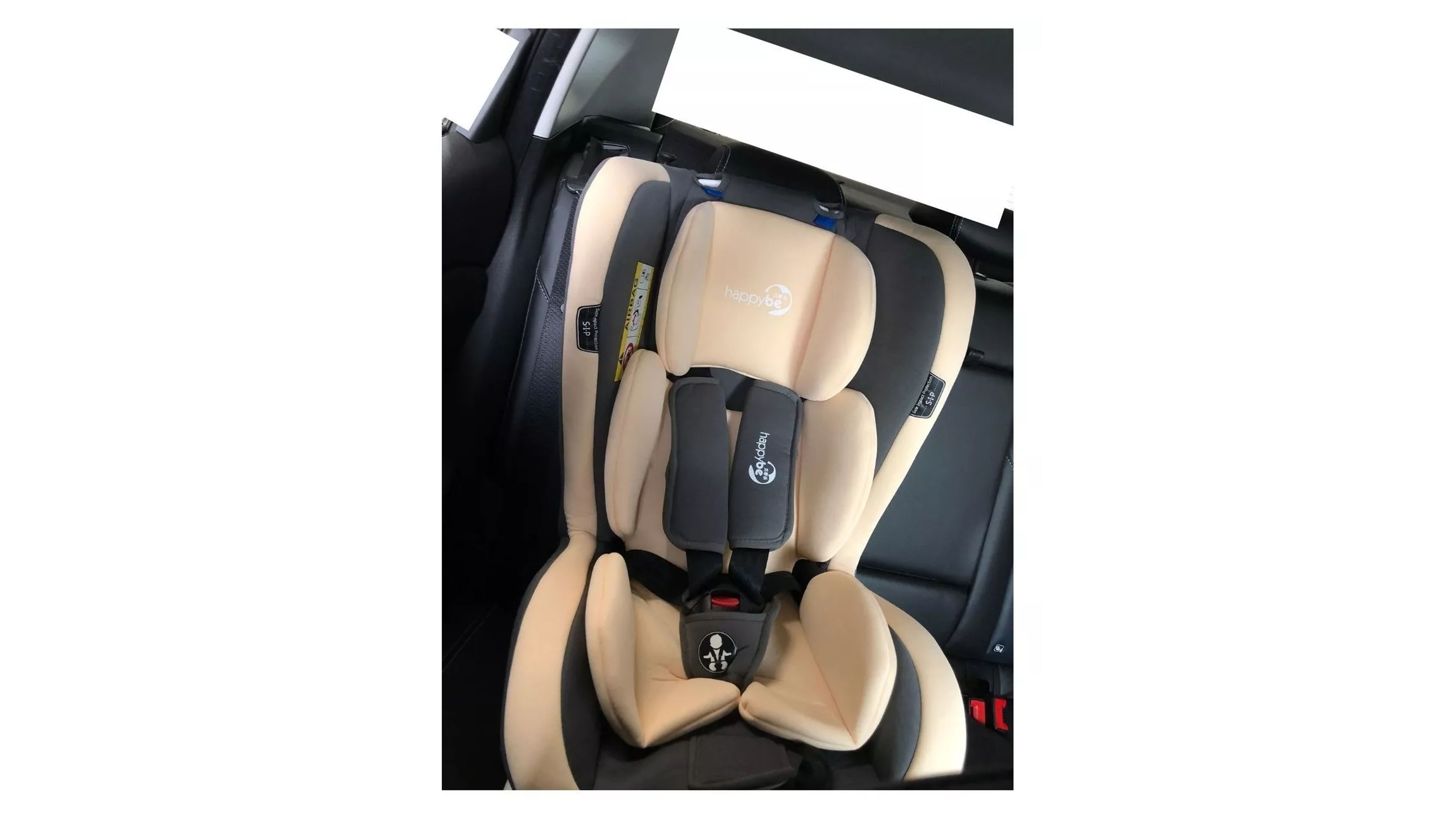 Autoasiento Para Carro Compraymas Porta Bebe Auto Silla Negro con Beige