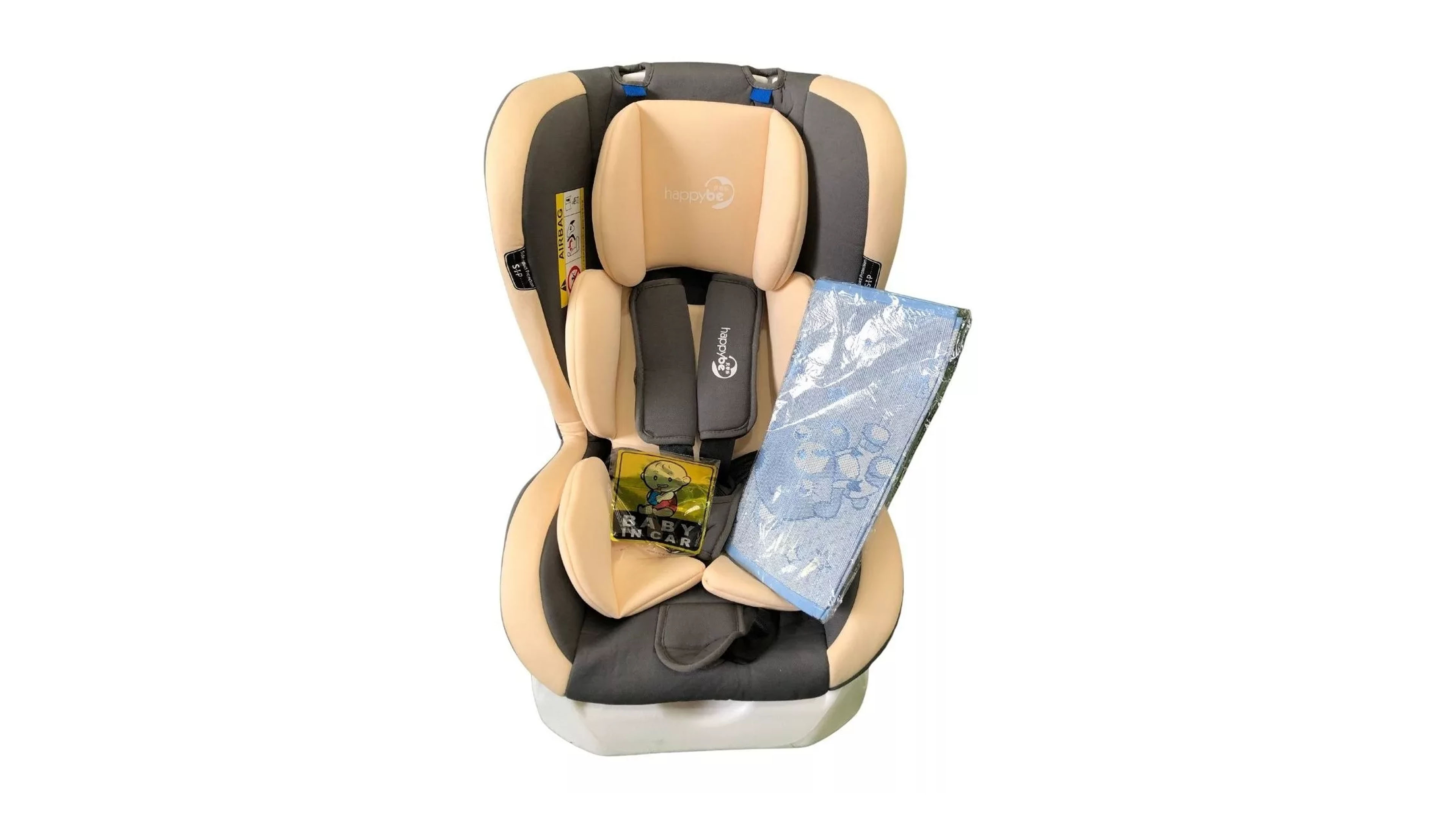 Autoasiento Para Carro Compraymas Porta Bebe Auto Silla Negro con Beige