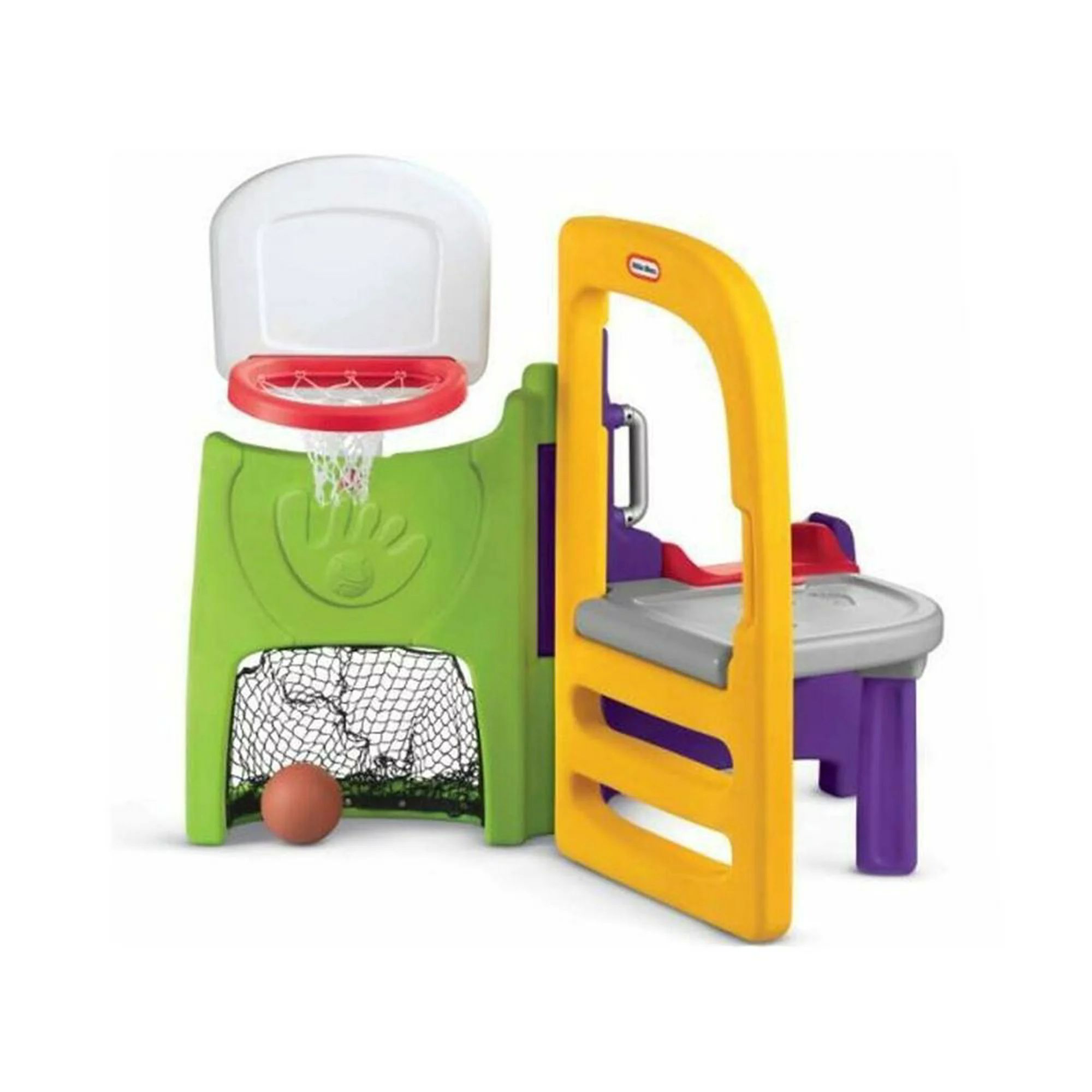 Centro de Juego resbaladilla y canasta de basquetbol Little Tikes