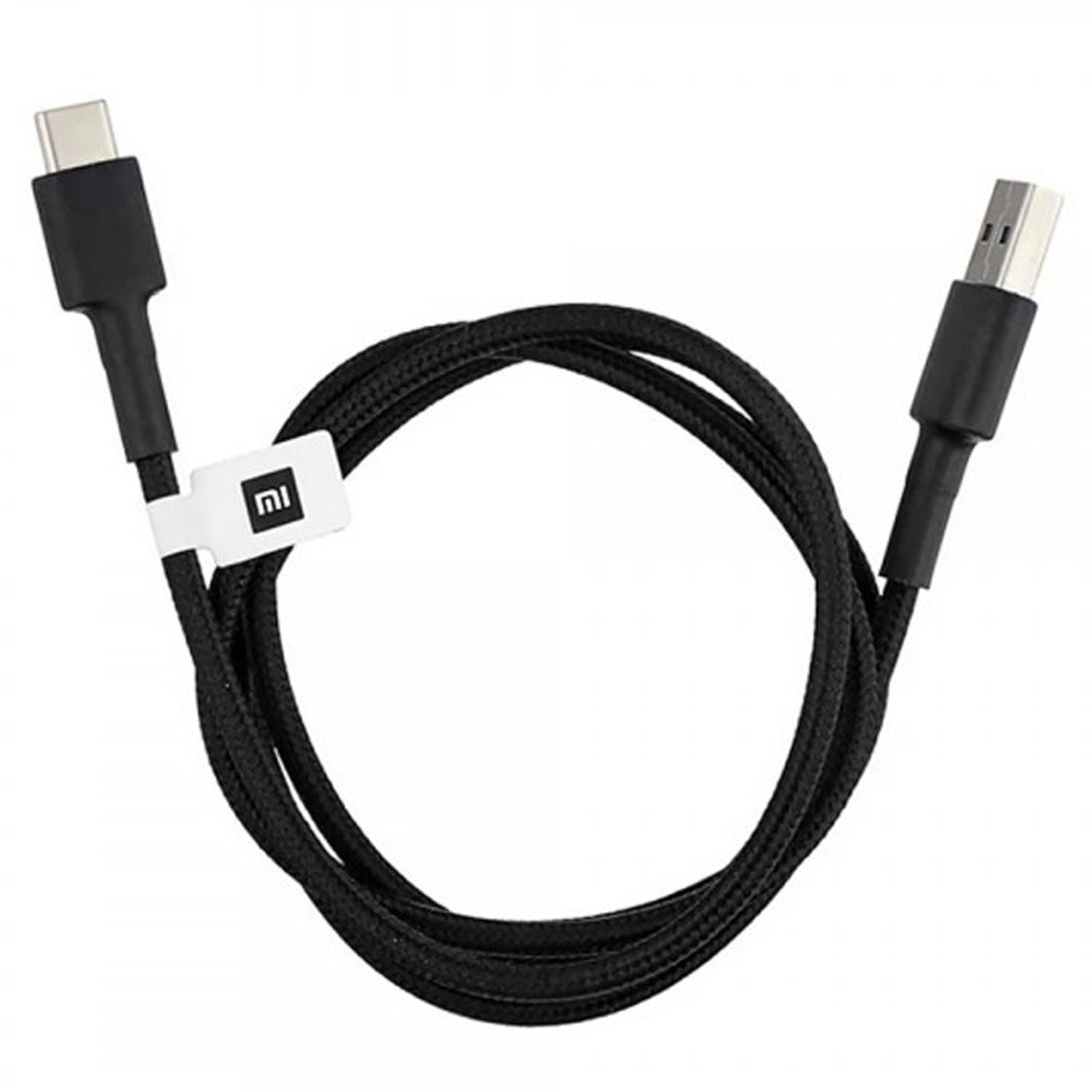 Cable de Datos Xiaomi Usb A Tipo C Mi Braided 1m Resistente Negro