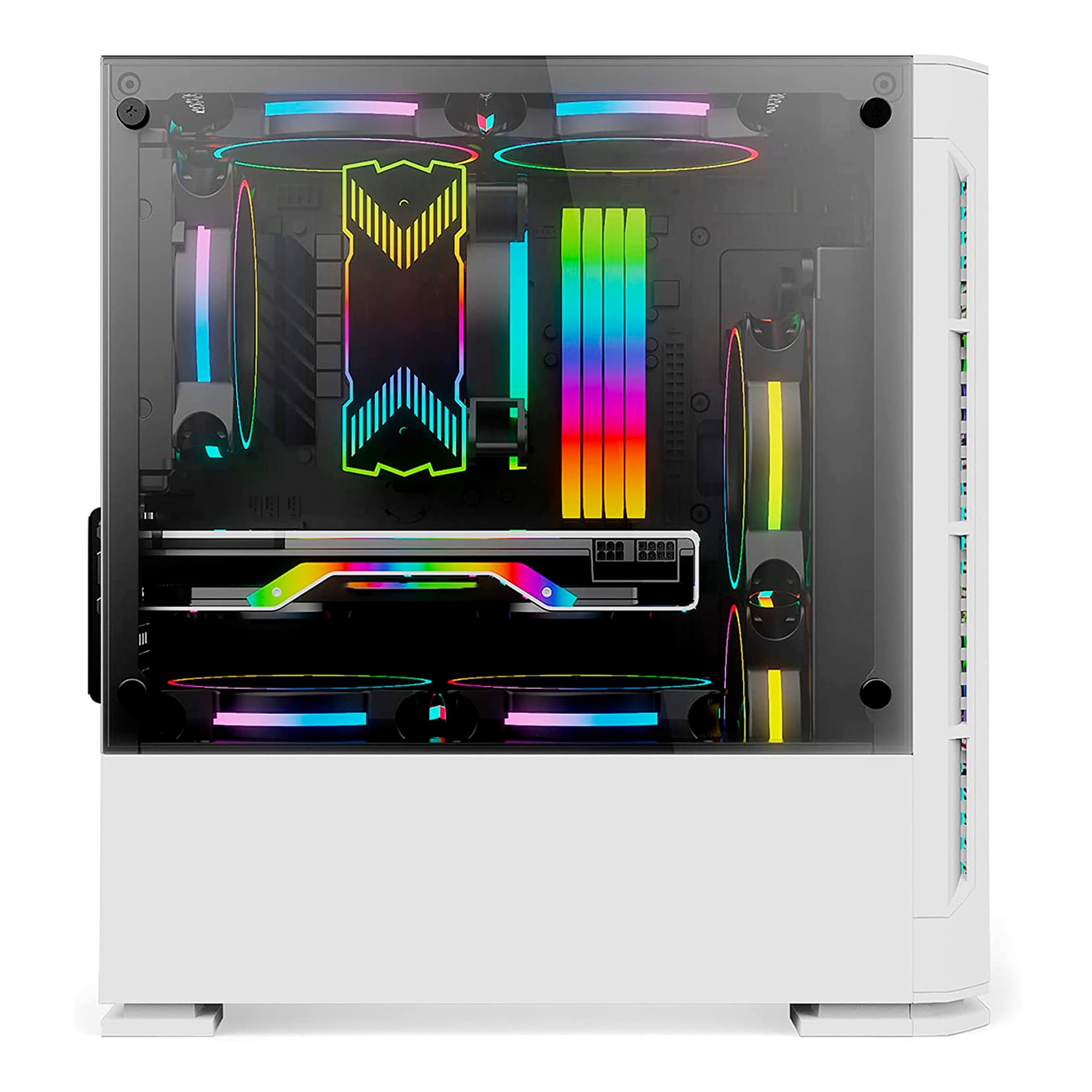 Gabinete Yeyian Haizen 2500 ATX, Cristal Templado, sin Fuente, Blanco