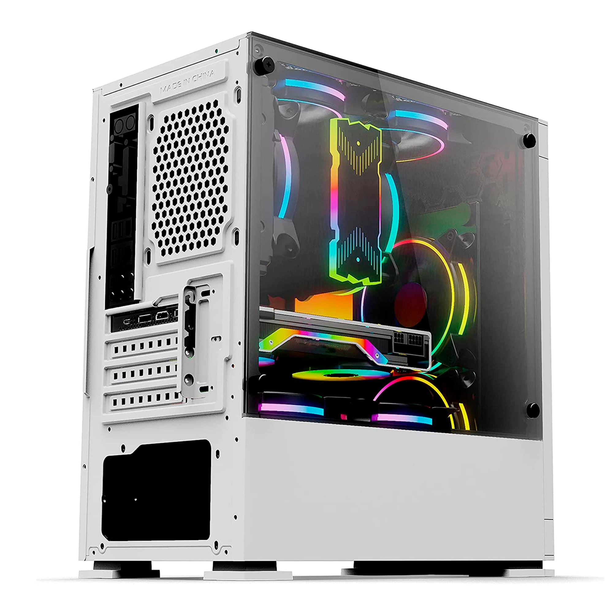 Gabinete Yeyian Haizen 2500 ATX, Cristal Templado, sin Fuente, Blanco