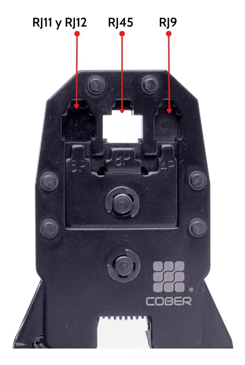 Pinza Ponchadora Plug Rj45 Rj11 Rj9 +pelador Rematador Jacks