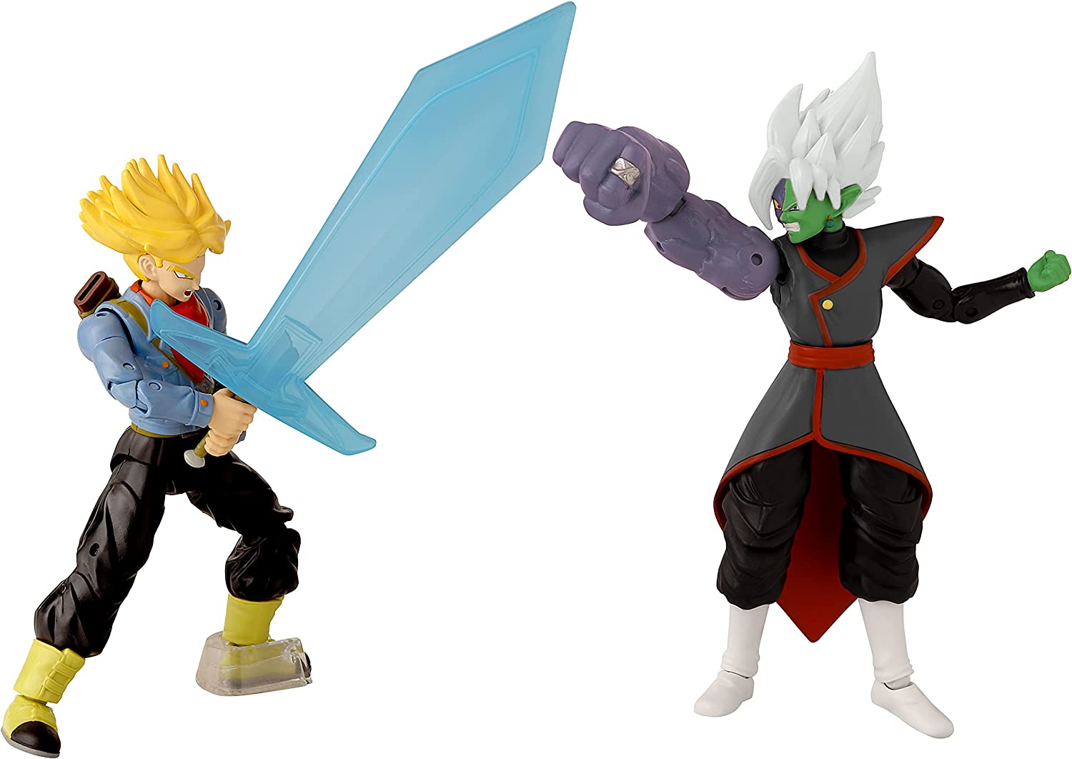 Future Trunks vs Fusion Zamasu Dragon Stars Super Battle Pack Figuras de 6.5" Originales de Bandai
